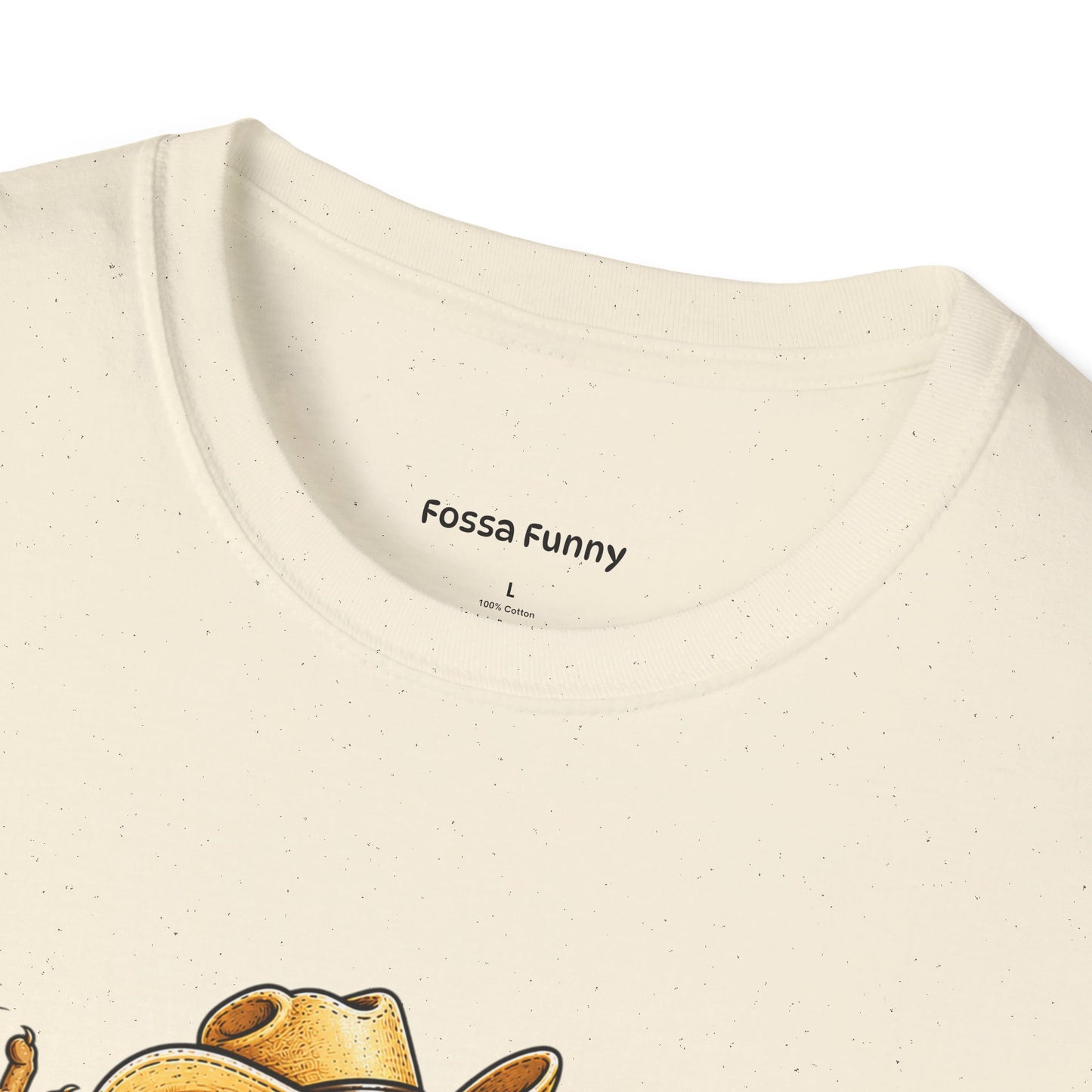 Fossa Cowboy T-Shirt — Funny Western Fossa Riding Cactus Tee