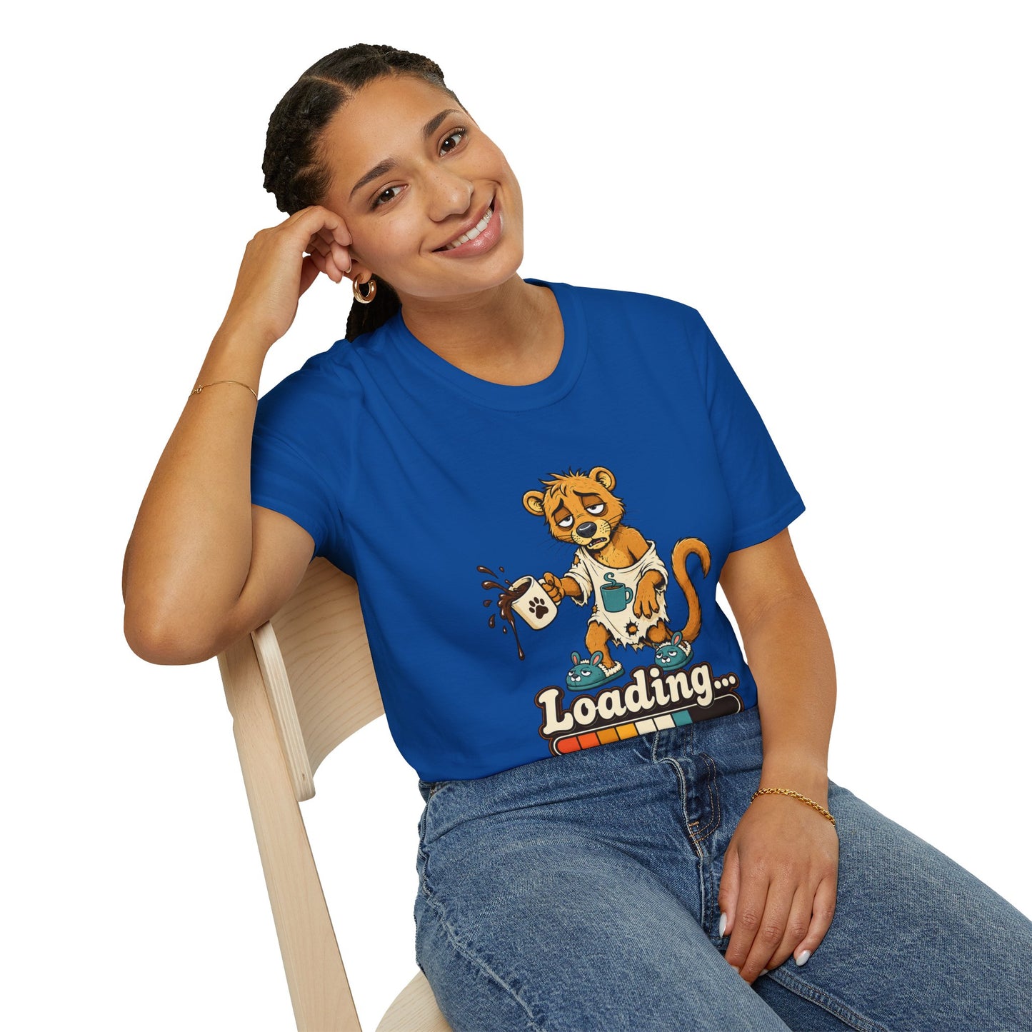 Coffee Powered Fossa T-Shirt — Funny Loading Animal Graphic Tee