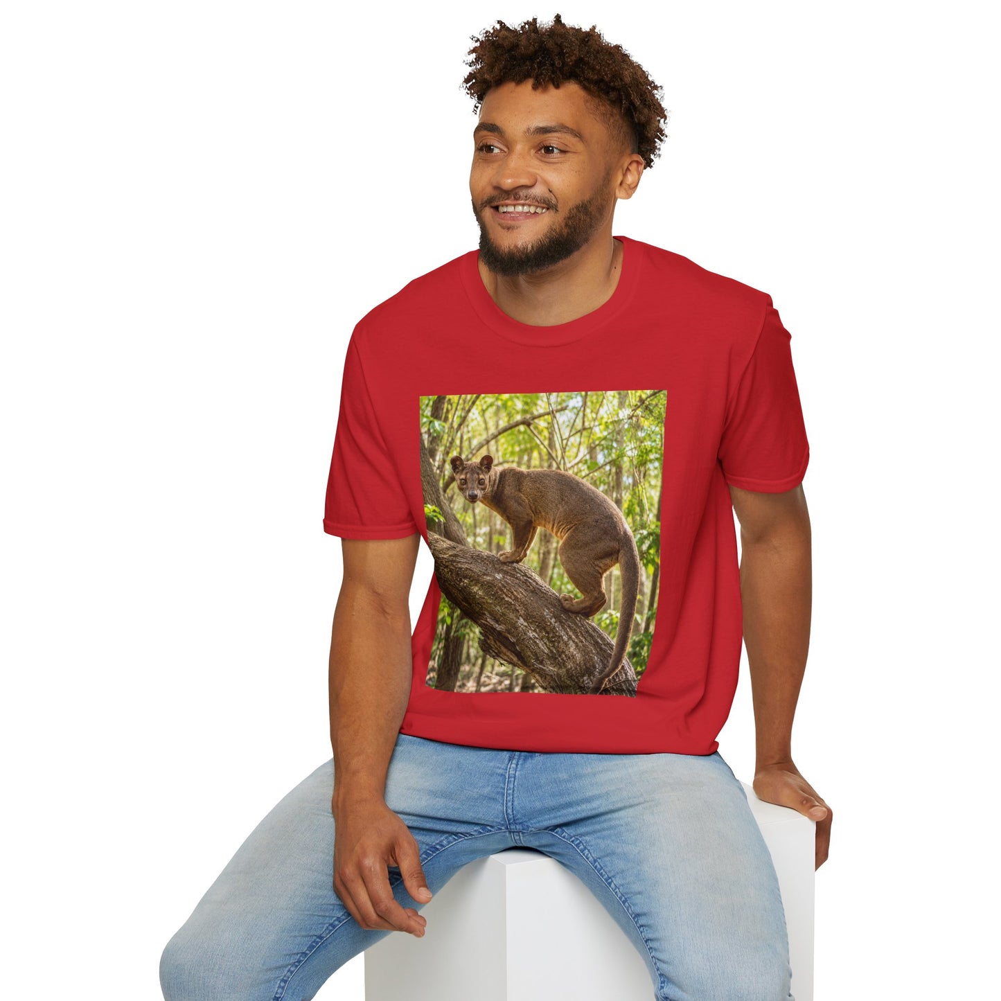 Fossa in the Forest T-Shirt — Madagascar Wildlife Graphic Tee