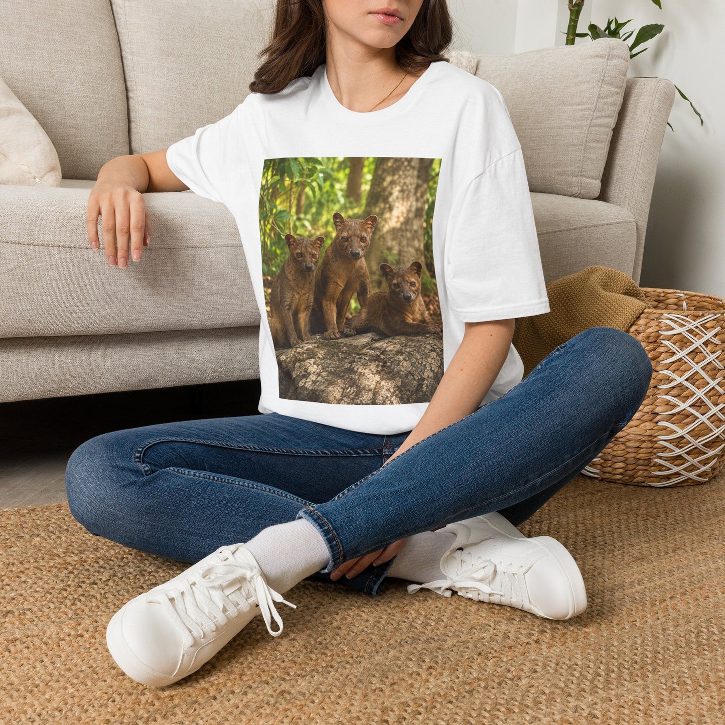 Baby Fossa Siblings T-Shirt — Cute Madagascar Wildlife Graphic Tee