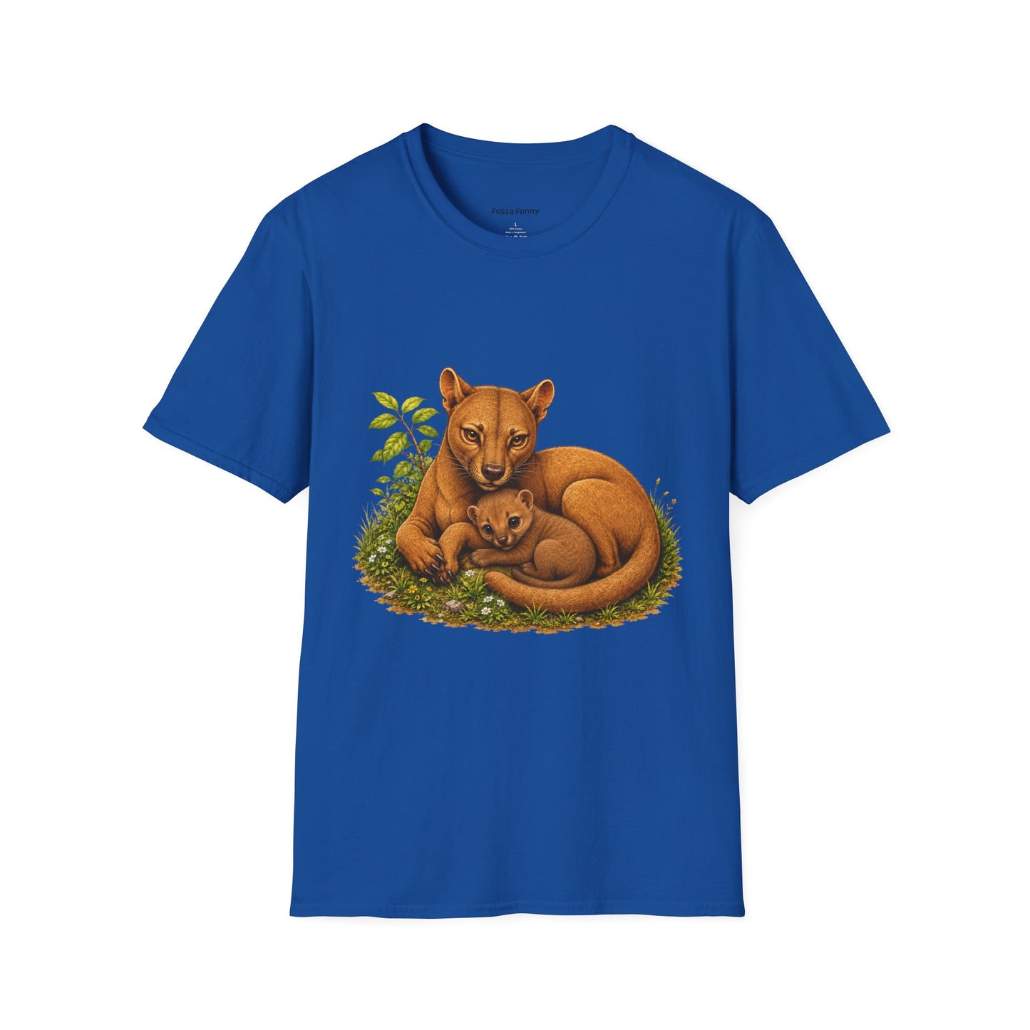 Protective Mama Fossa T-Shirt — A soft and heartwarming design celebrating the love between a mother and her baby