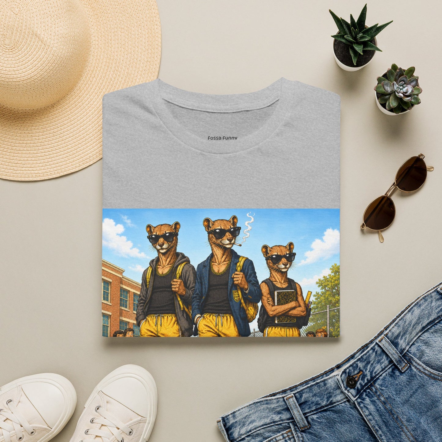 Fossa Schoolboys T-Shirt — Funny Show-Off Student Graphic Tee