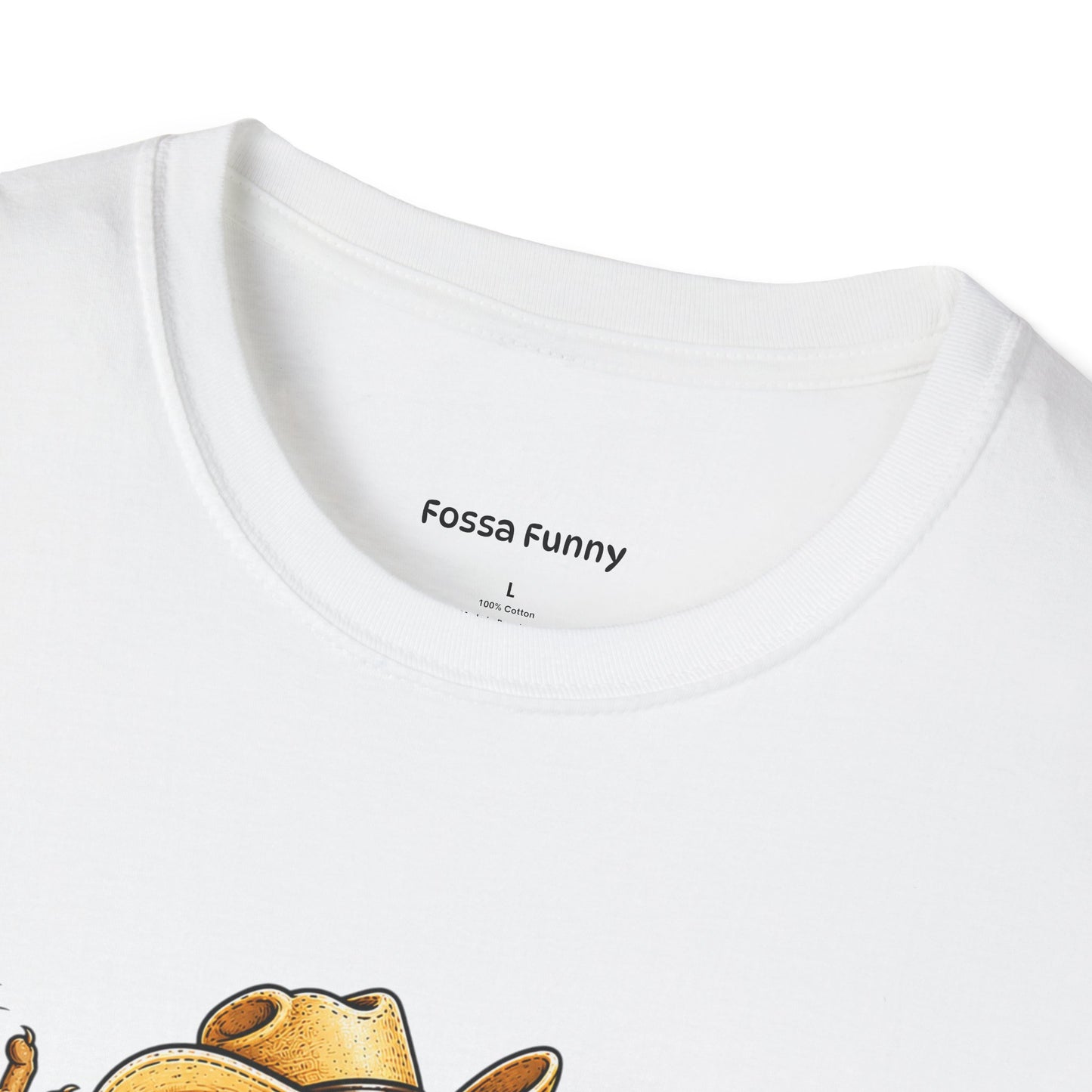 Fossa Cowboy T-Shirt — Funny Western Fossa Riding Cactus Tee