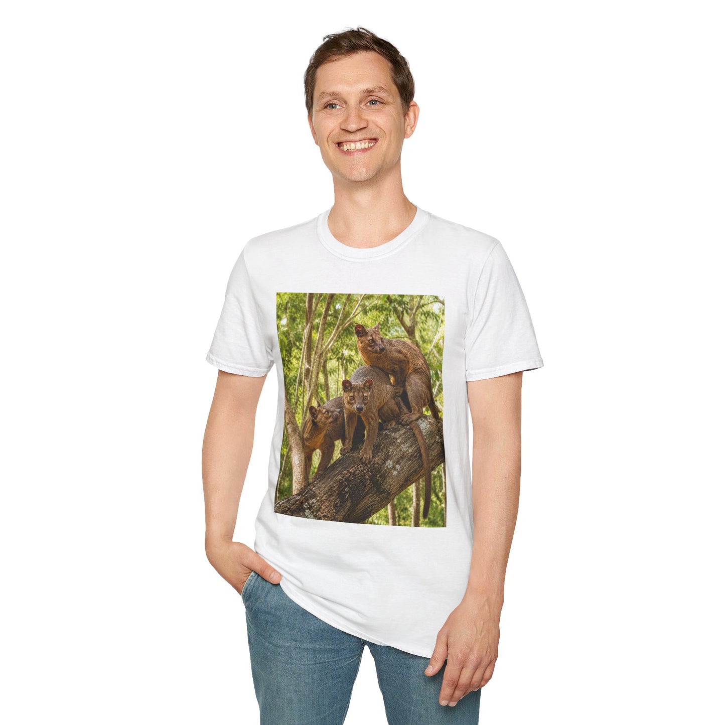Adult Fossa Trio T-Shirt — Madagascar Wildlife Graphic Tee