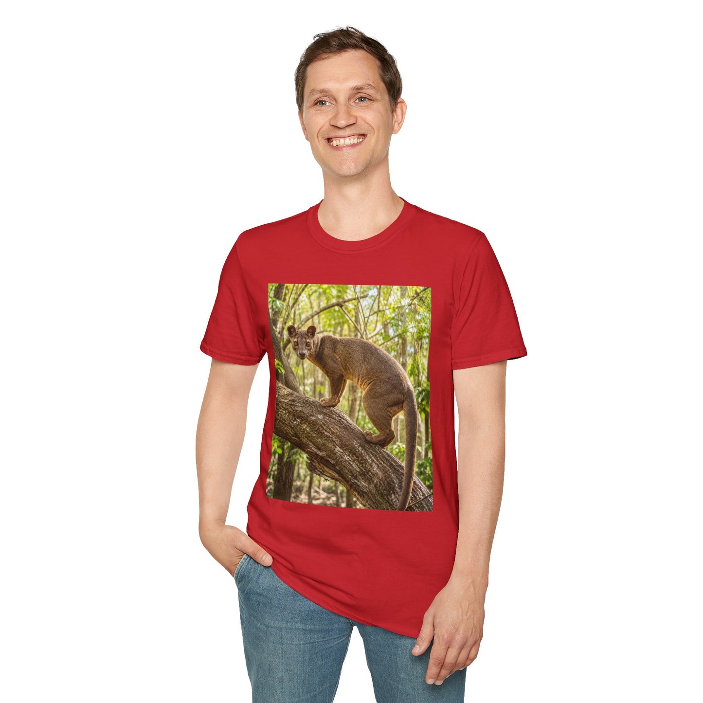 Fossa in the Forest T-Shirt — Madagascar Wildlife Graphic Tee