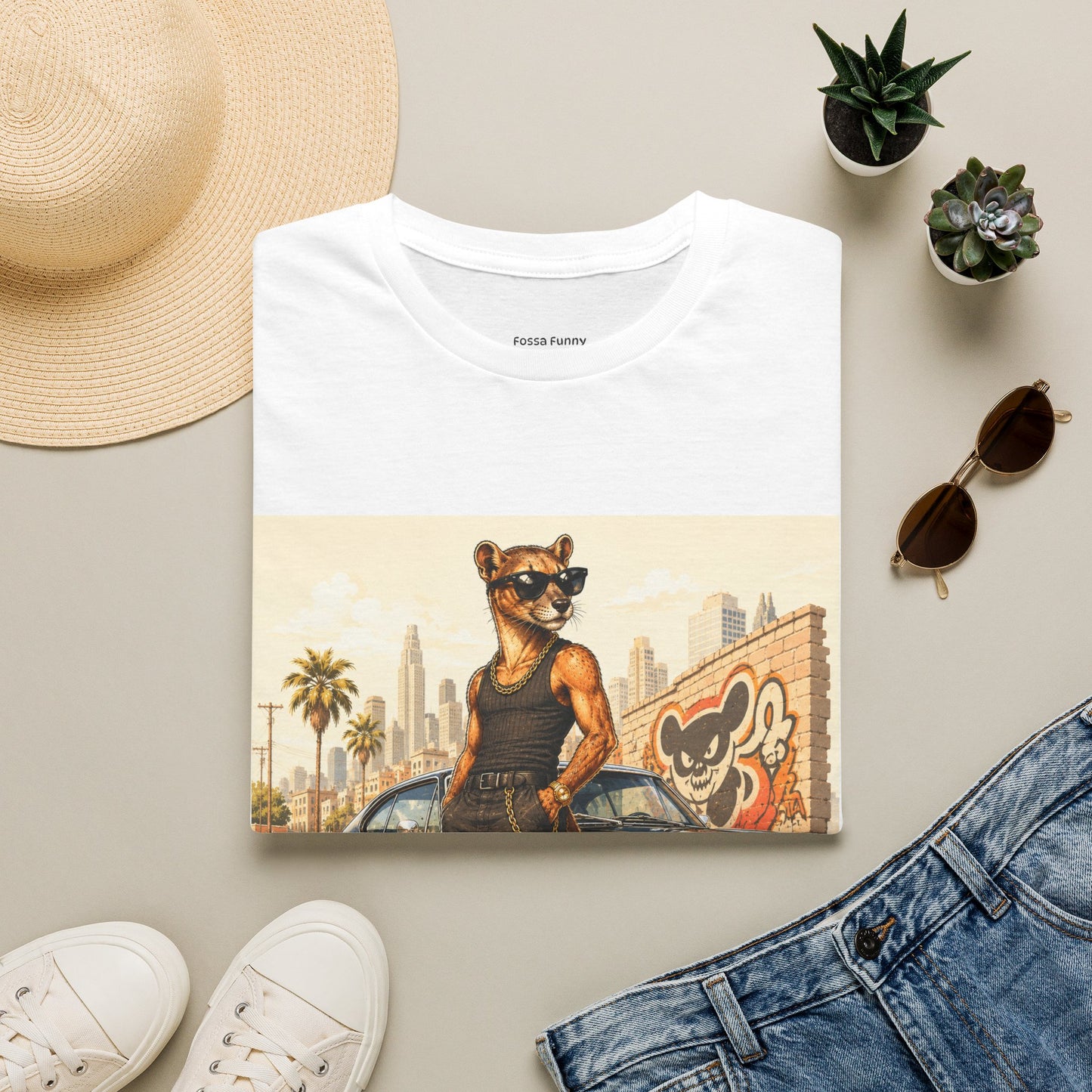 Fossa Gangster T-Shirt — Retro Street Fossa Vintage Car Graphic Tee