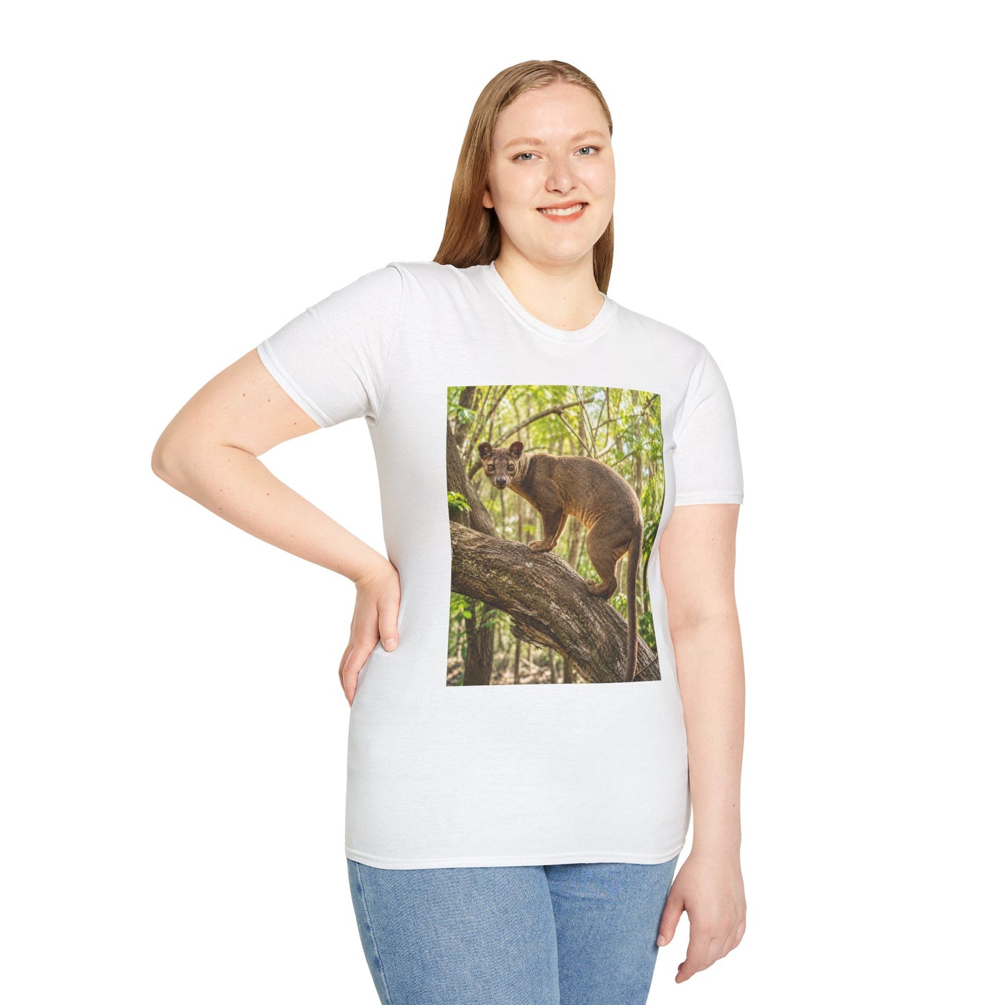 Fossa in the Forest T-Shirt — Madagascar Wildlife Graphic Tee