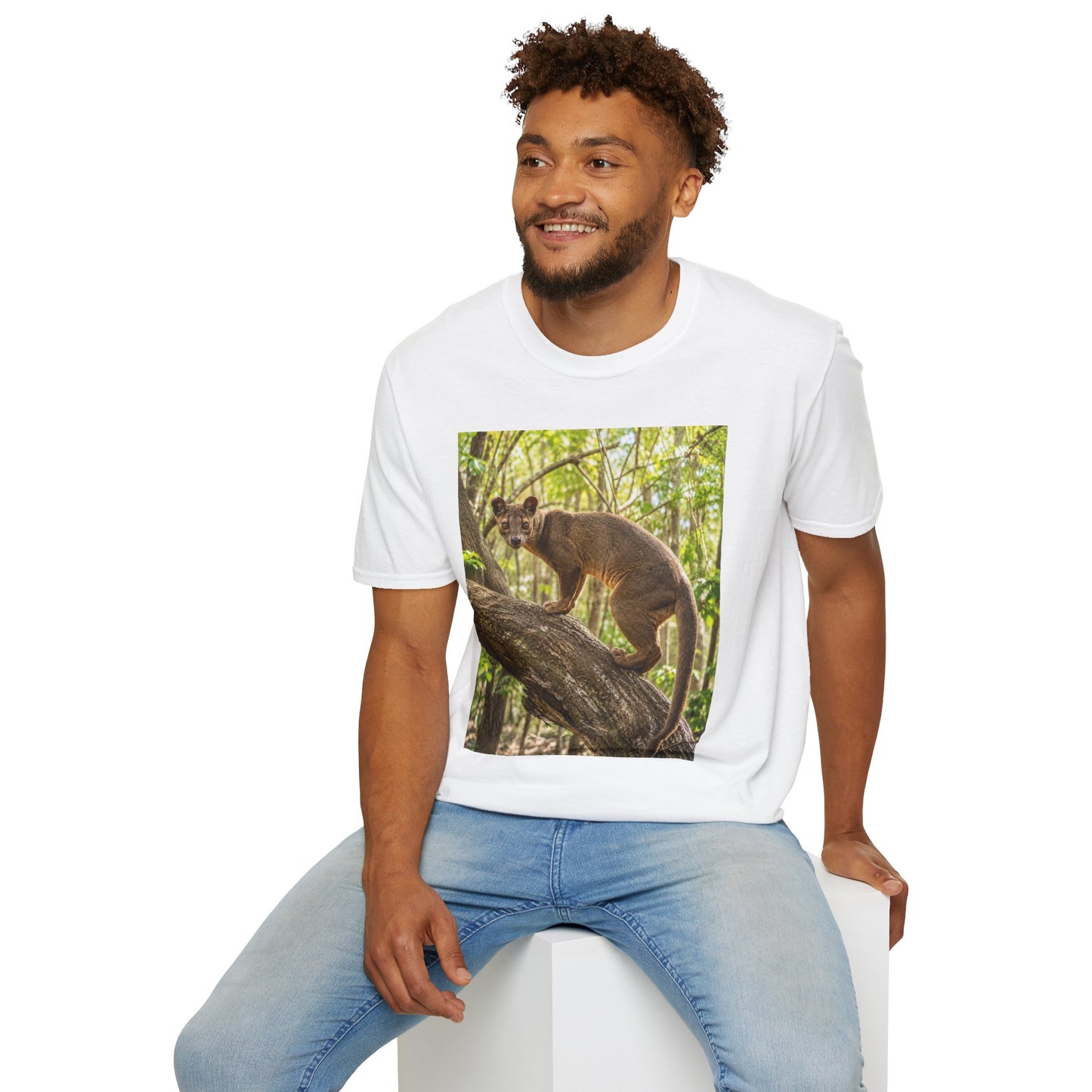 Fossa in the Forest T-Shirt — Madagascar Wildlife Graphic Tee