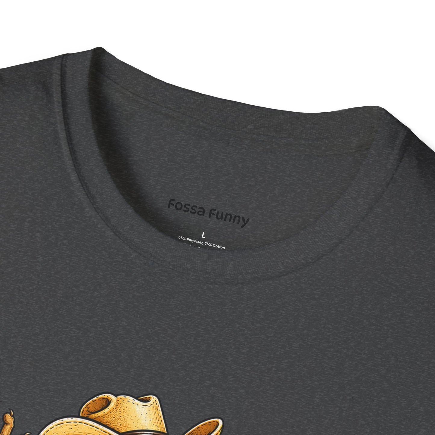 Fossa Cowboy T-Shirt — Funny Western Fossa Riding Cactus Tee