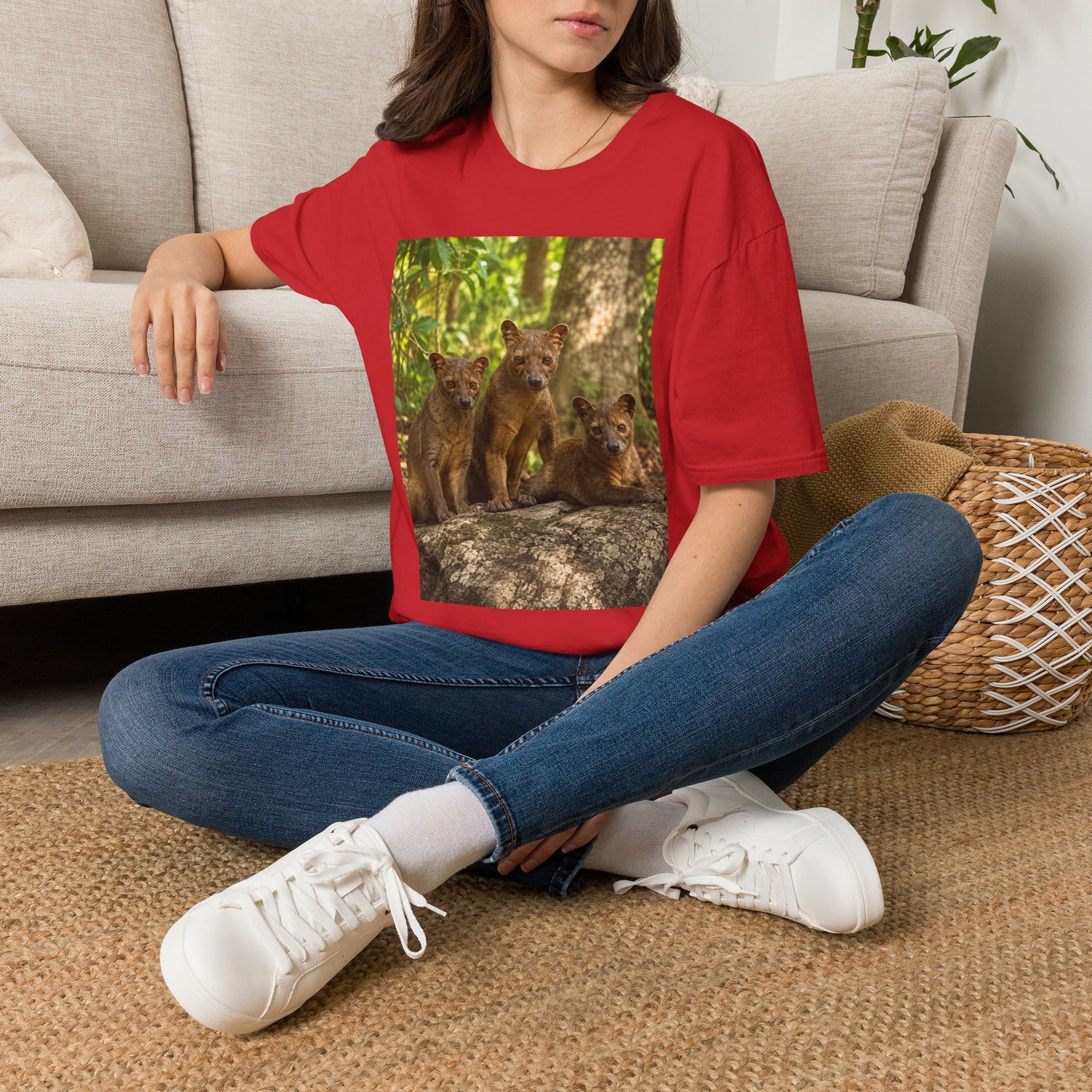 Baby Fossa Siblings T-Shirt — Cute Madagascar Wildlife Graphic Tee