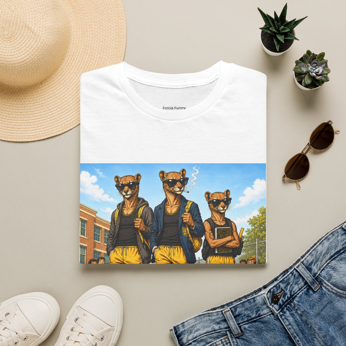 Fossa Schoolboys T-Shirt — Funny Show-Off Student Graphic Tee