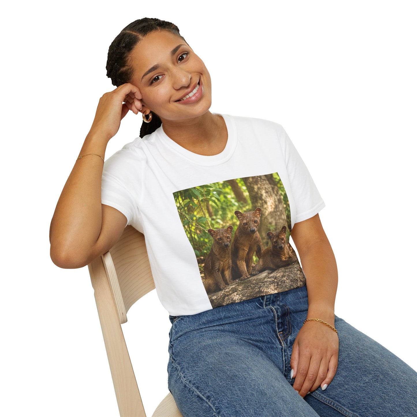 Baby Fossa Siblings T-Shirt — Cute Madagascar Wildlife Graphic Tee