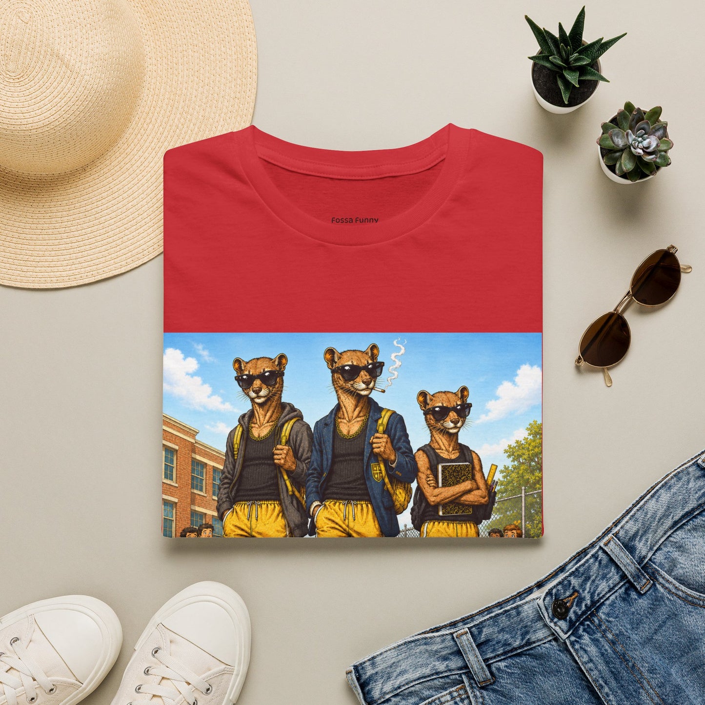Fossa Schoolboys T-Shirt — Funny Show-Off Student Graphic Tee