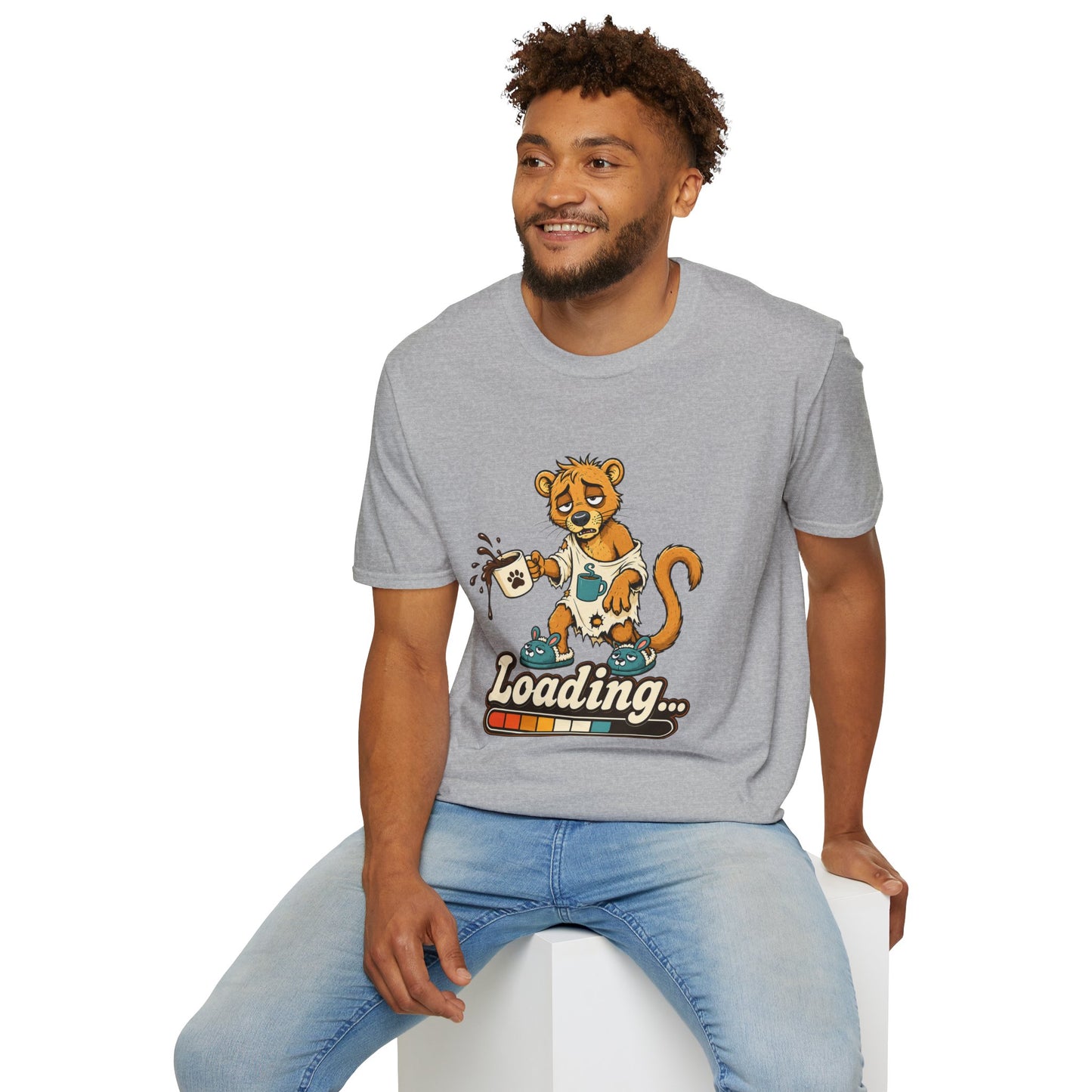 Coffee Powered Fossa T-Shirt — Funny Loading Animal Graphic Tee