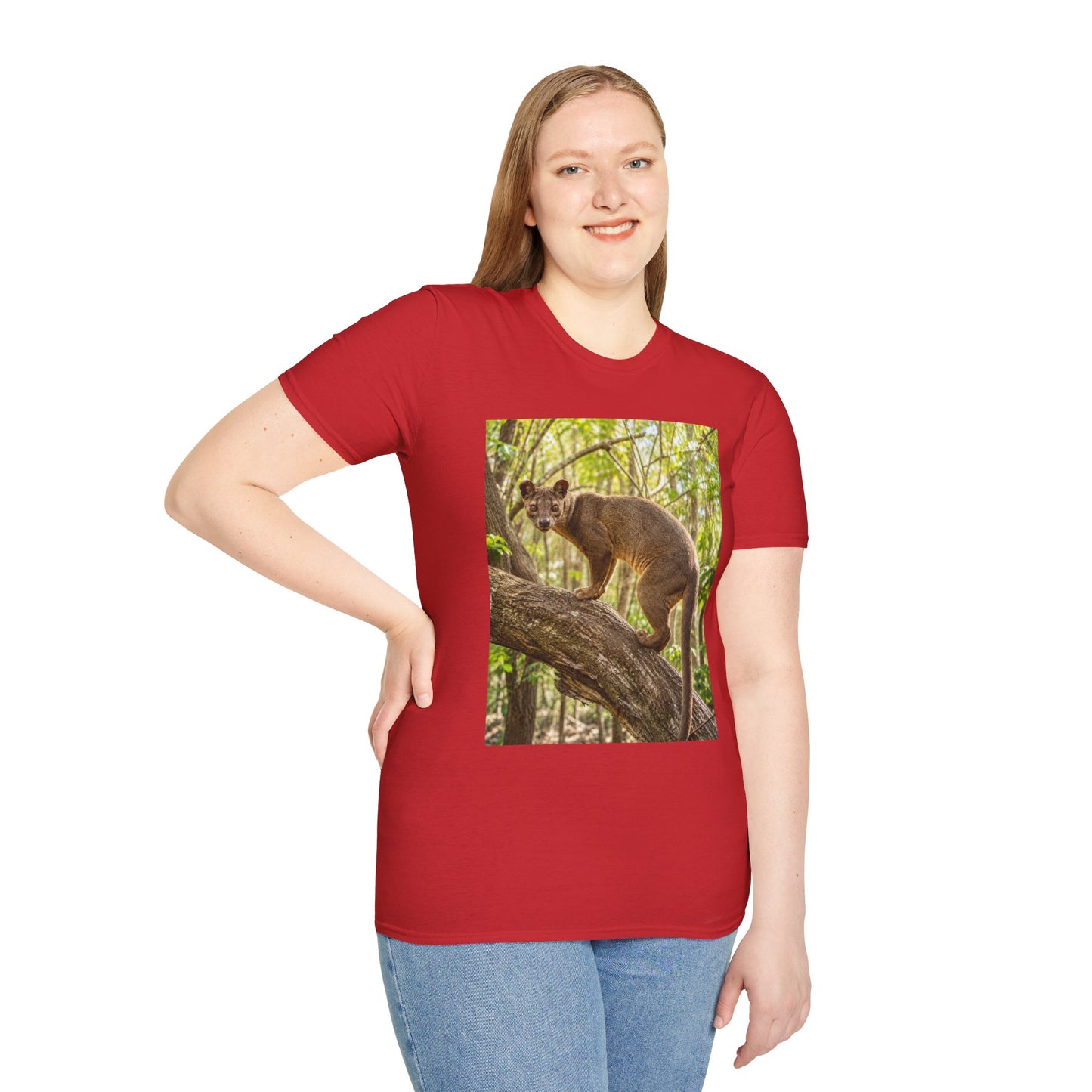Fossa in the Forest T-Shirt — Madagascar Wildlife Graphic Tee