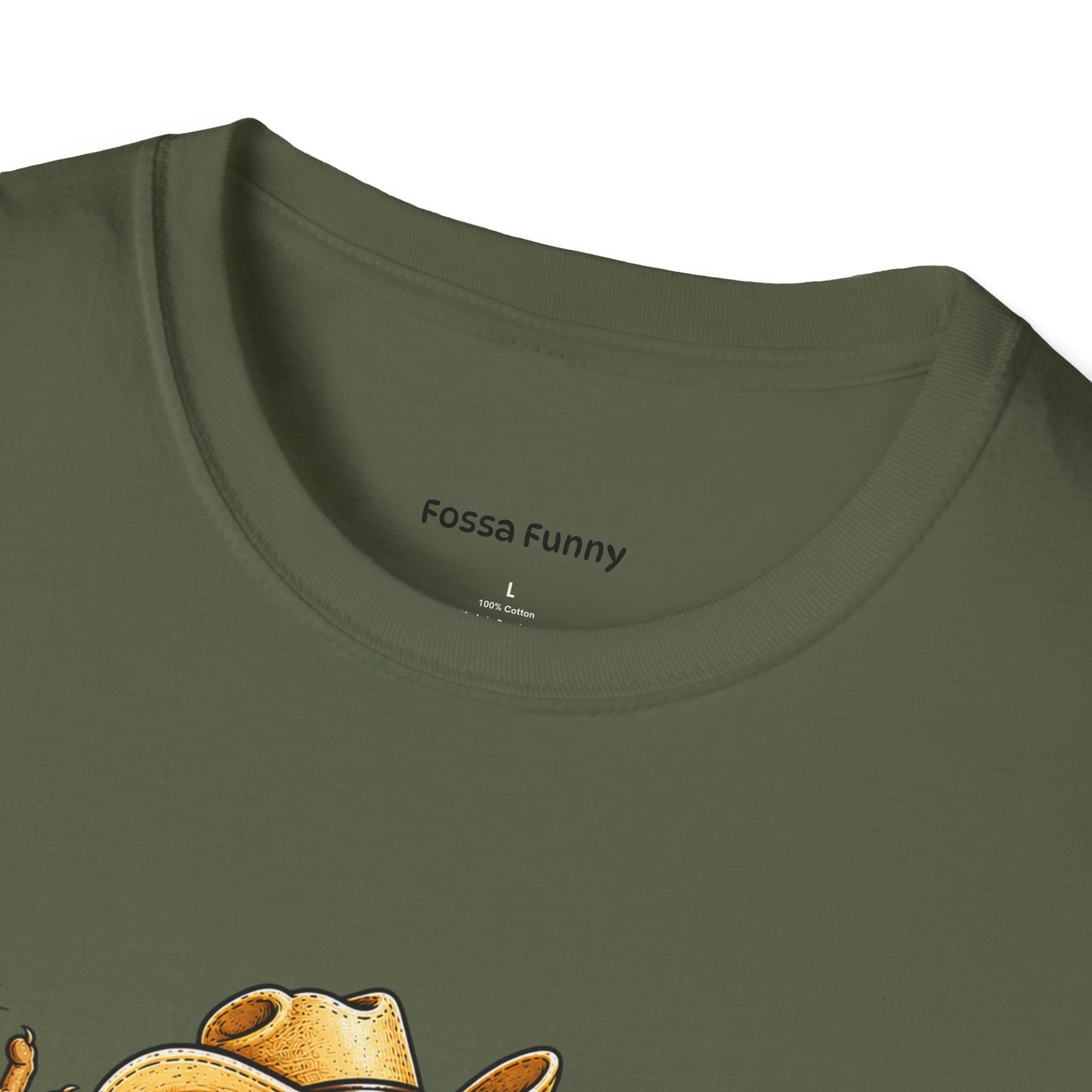 Fossa Cowboy T-Shirt — Funny Western Fossa Riding Cactus Tee