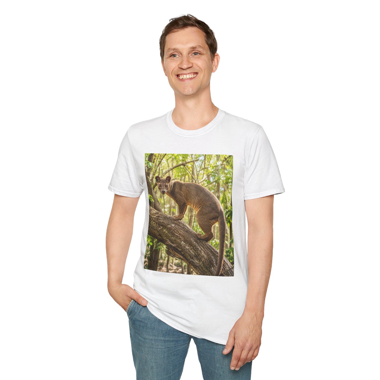 Fossa in the Forest T-Shirt — Madagascar Wildlife Graphic Tee