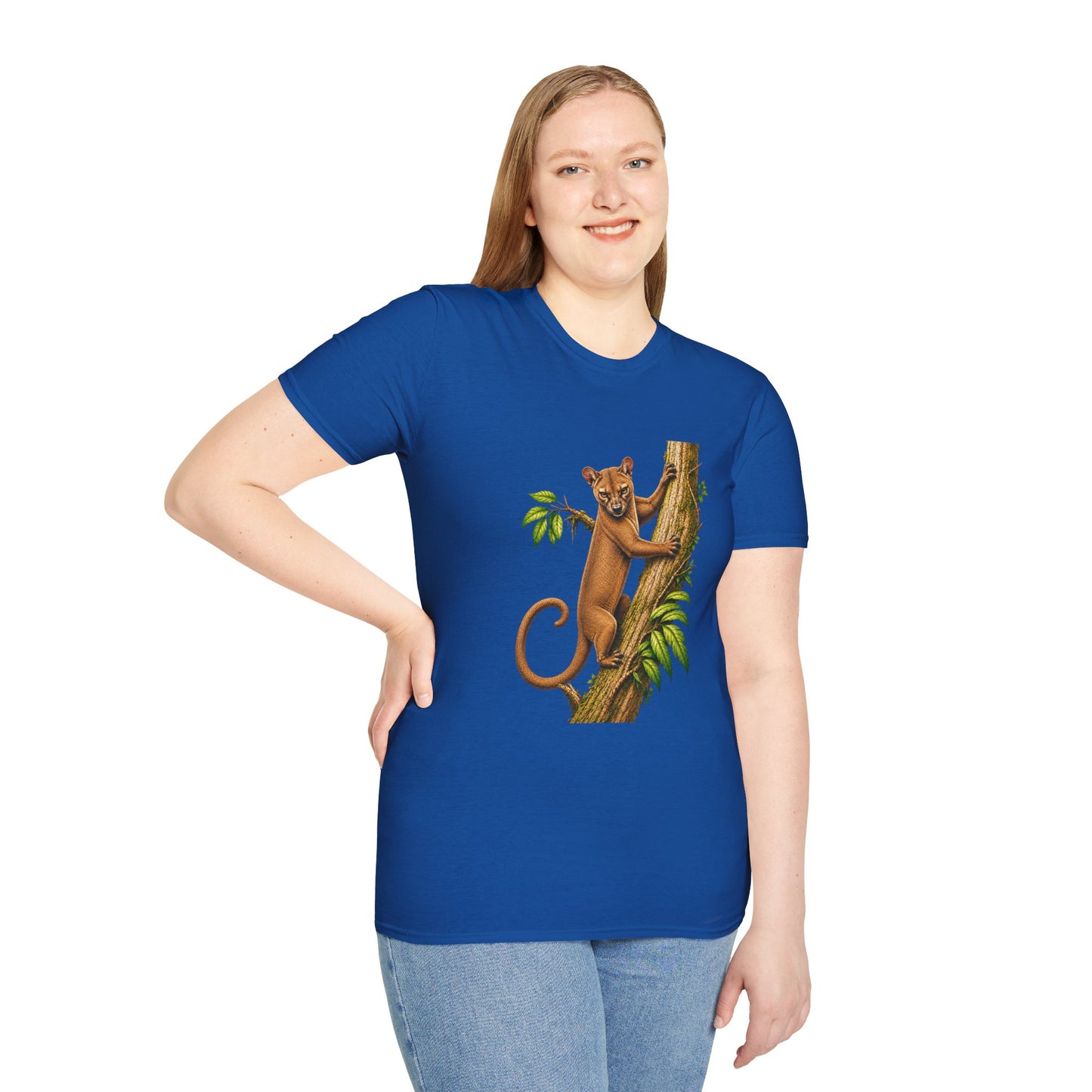 Climbing Fossa T-Shirt — Cute Madagascar Wildlife Graphic Tee
