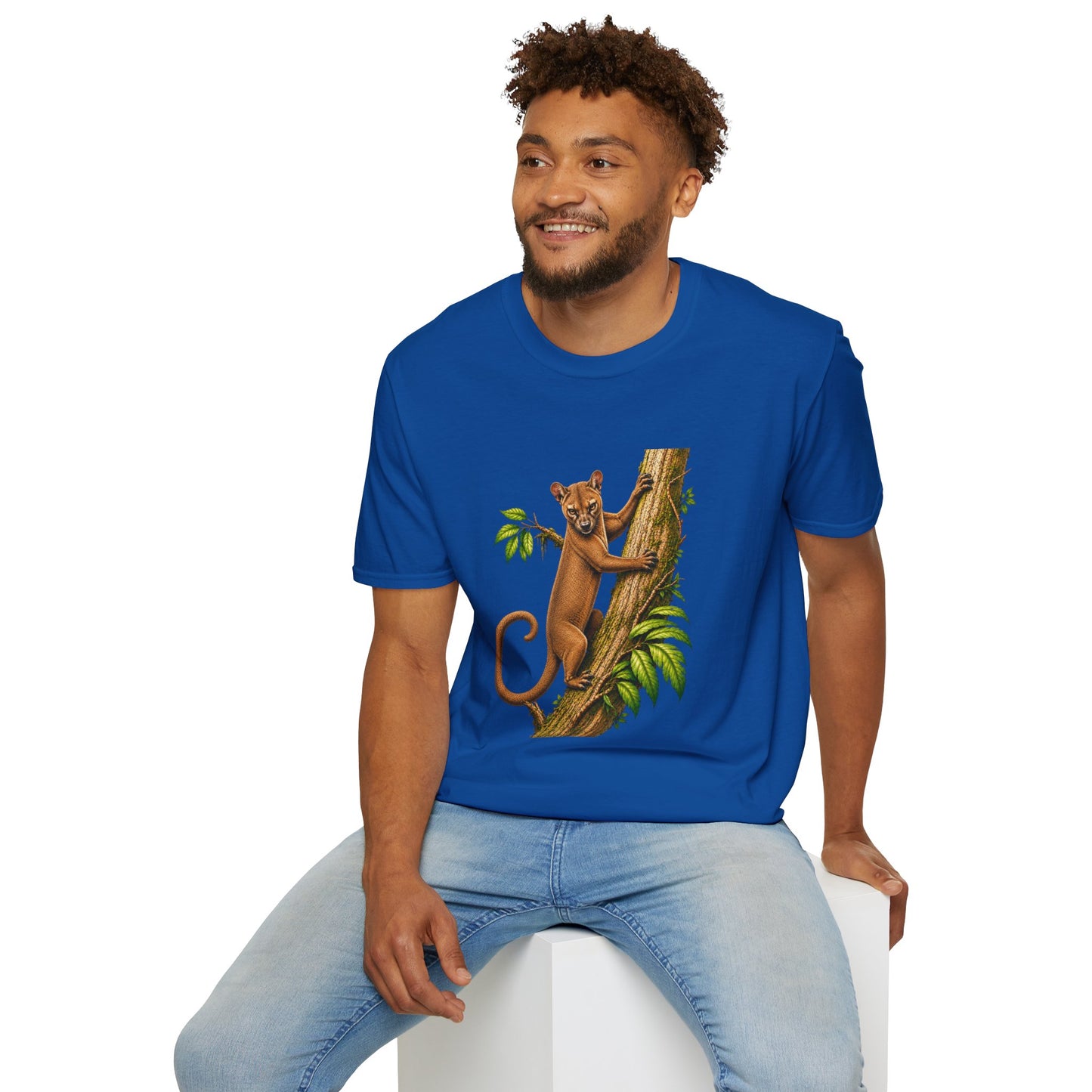 Climbing Fossa T-Shirt — Cute Madagascar Wildlife Graphic Tee
