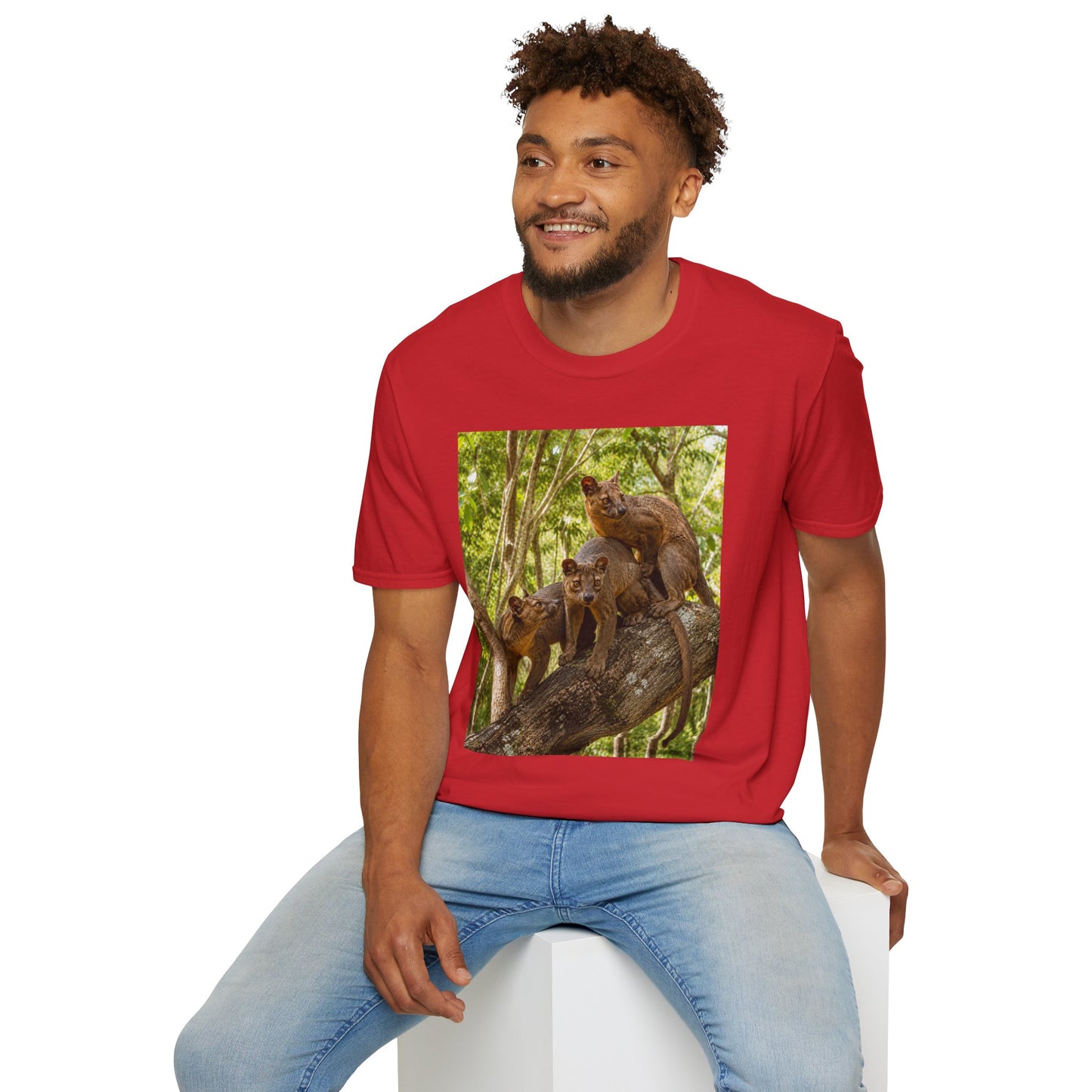 Adult Fossa Trio T-Shirt — Madagascar Wildlife Graphic Tee