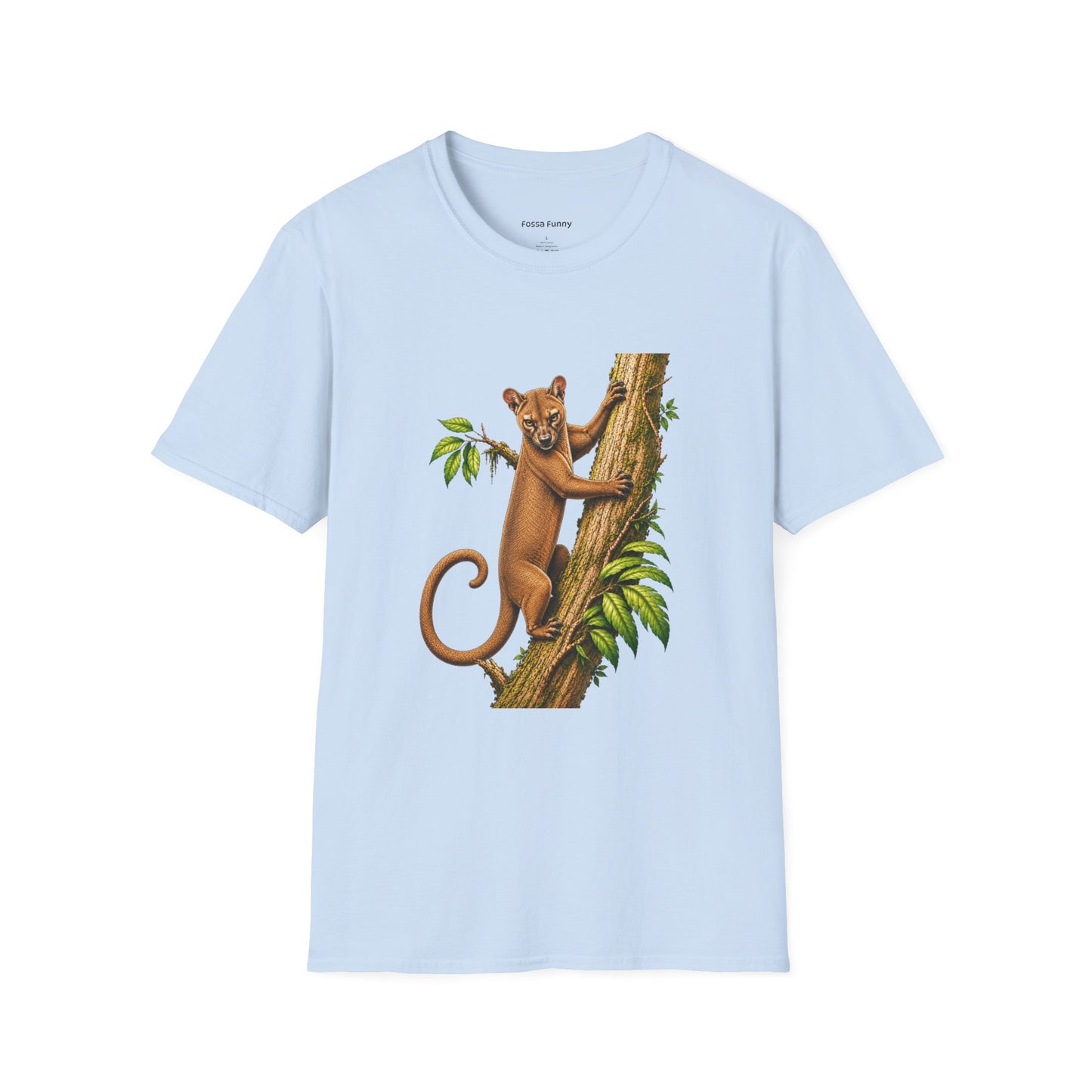 Climbing Fossa T-Shirt — Cute Madagascar Wildlife Graphic Tee