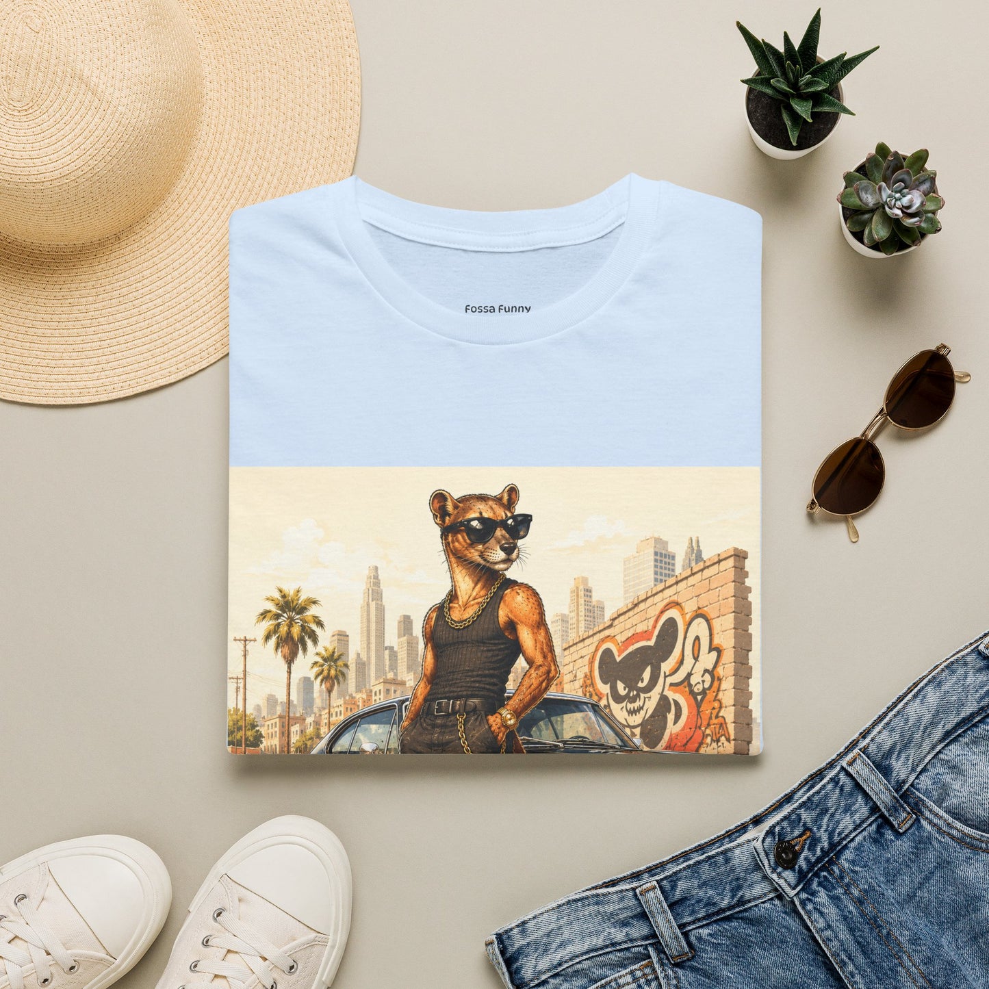 Fossa Gangster T-Shirt — Retro Street Fossa Vintage Car Graphic Tee