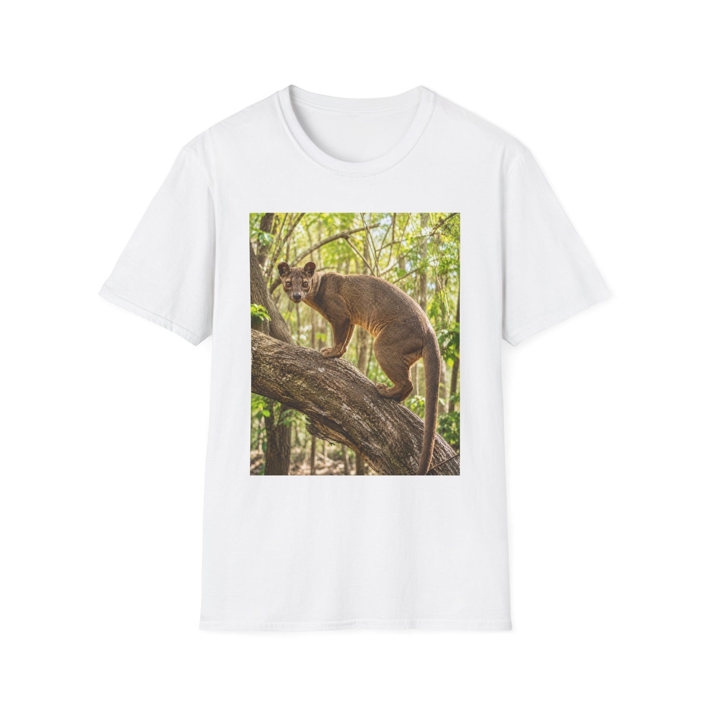Fossa in the Forest T-Shirt — Madagascar Wildlife Graphic Tee