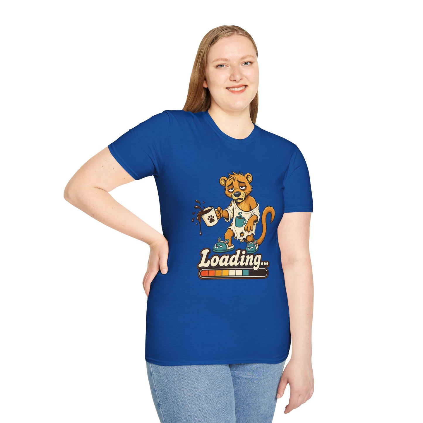 Coffee Powered Fossa T-Shirt — Funny Loading Animal Graphic Tee