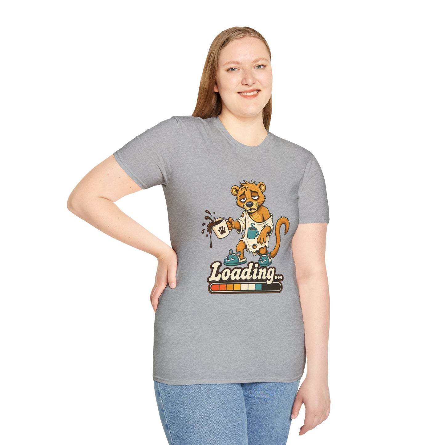 Coffee Powered Fossa T-Shirt — Funny Loading Animal Graphic Tee