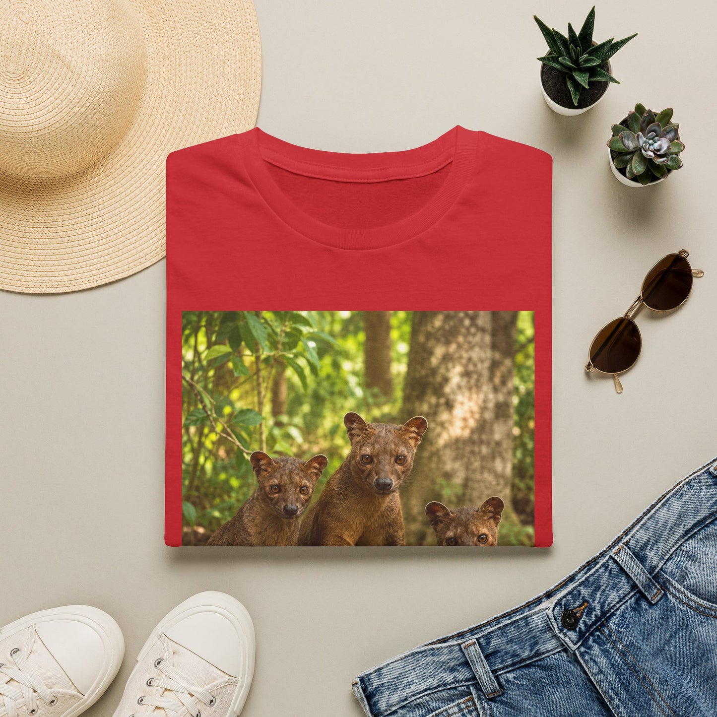 Baby Fossa Siblings T-Shirt — Cute Madagascar Wildlife Graphic Tee