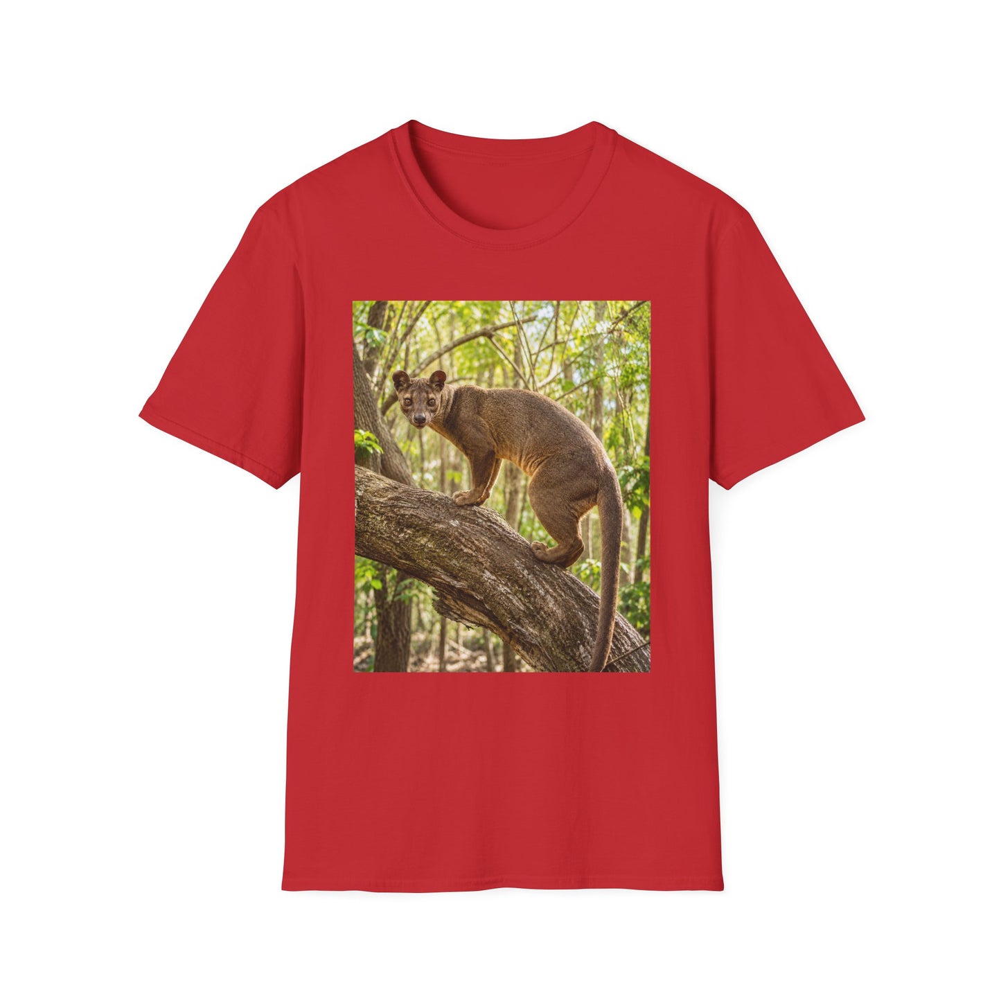 Fossa in the Forest T-Shirt — Madagascar Wildlife Graphic Tee