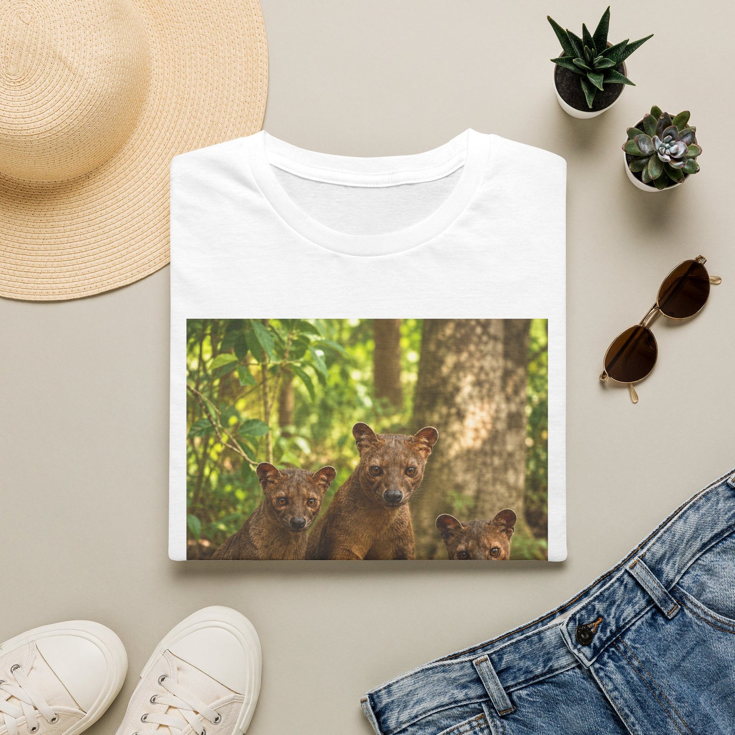Baby Fossa Siblings T-Shirt — Cute Madagascar Wildlife Graphic Tee