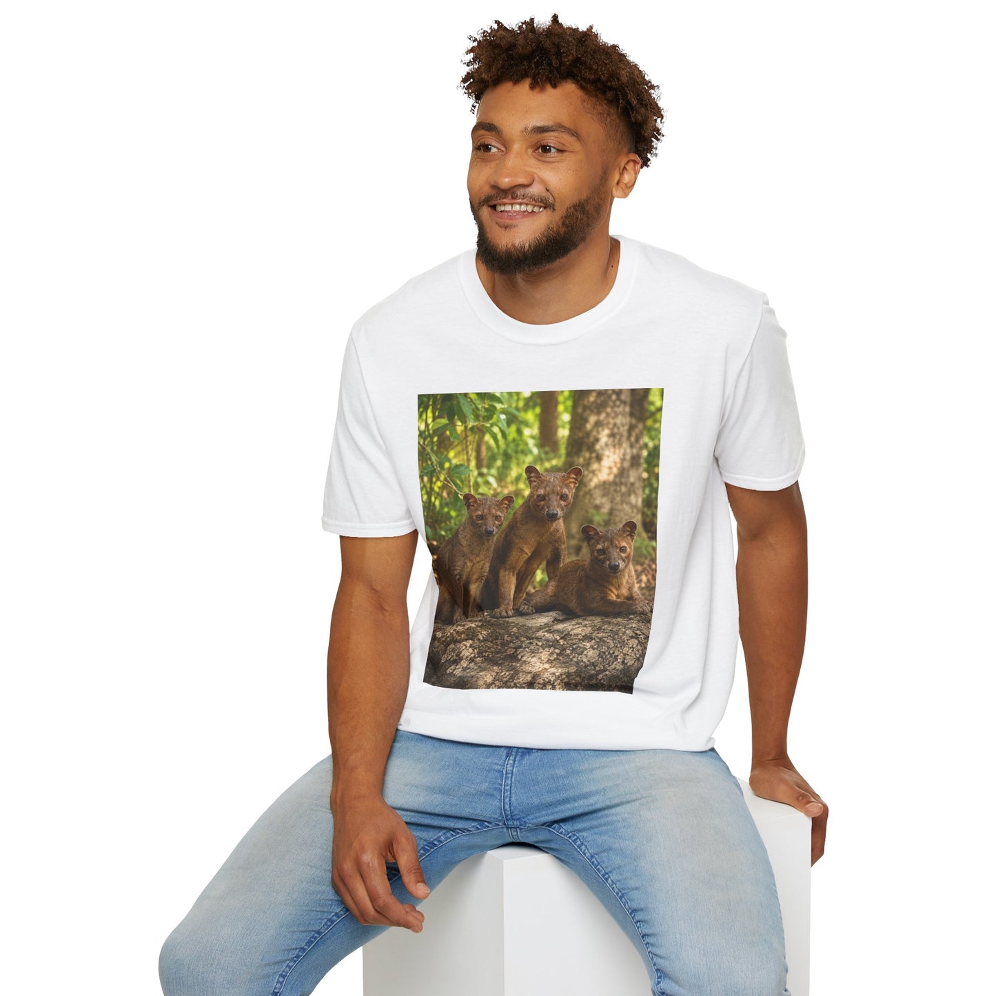 Baby Fossa Siblings T-Shirt — Cute Madagascar Wildlife Graphic Tee