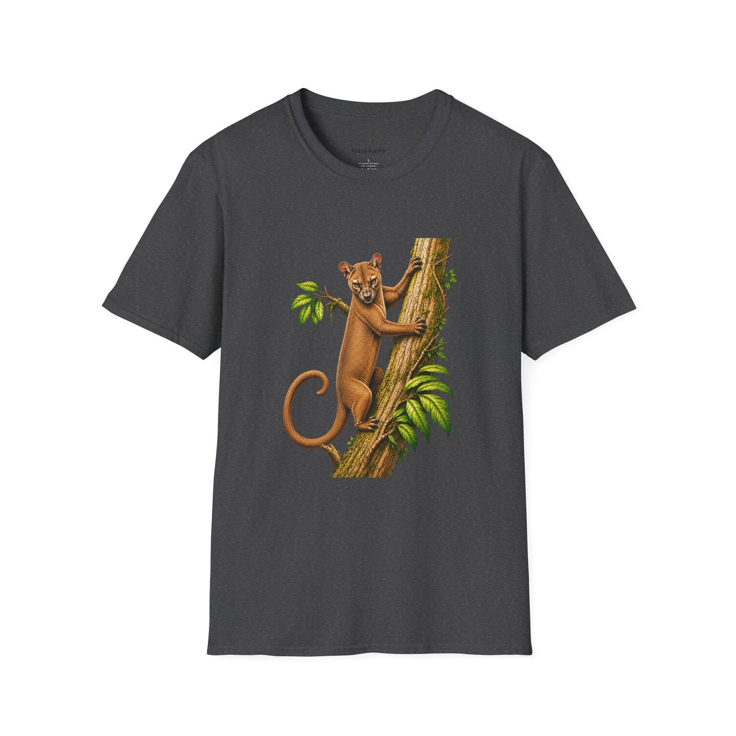 Climbing Fossa T-Shirt — Cute Madagascar Wildlife Graphic Tee