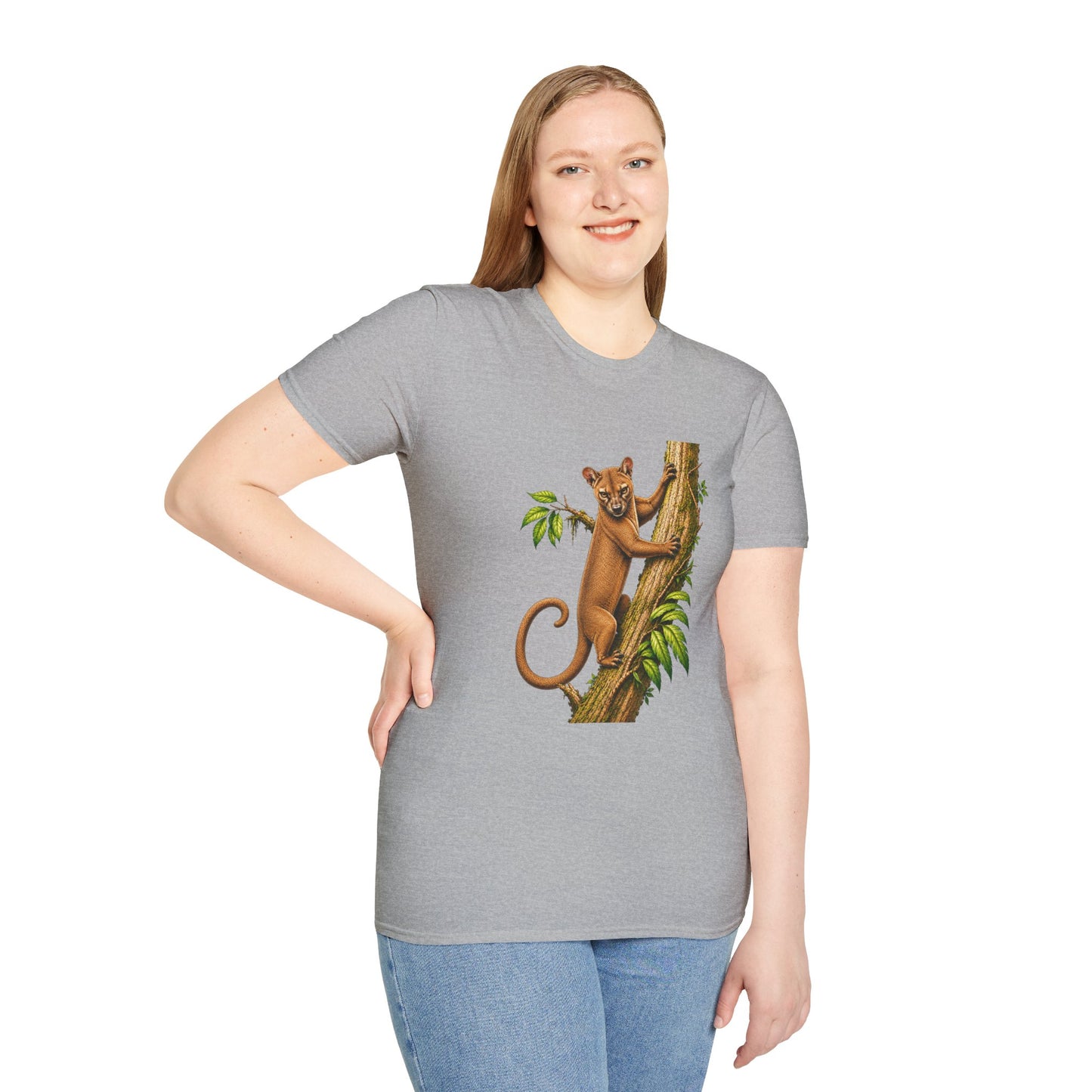 Climbing Fossa T-Shirt — Cute Madagascar Wildlife Graphic Tee