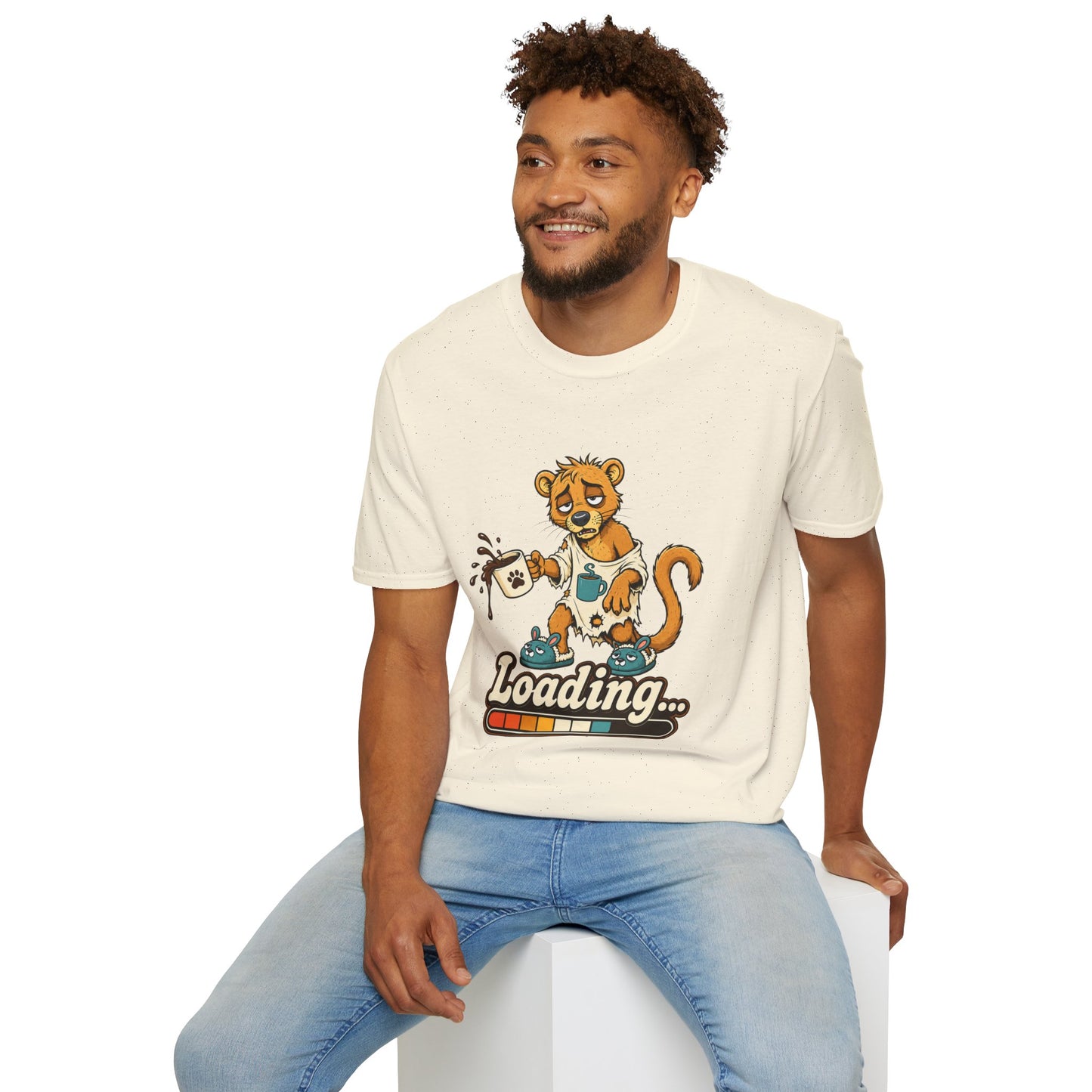 Coffee Powered Fossa T-Shirt — Funny Loading Animal Graphic Tee