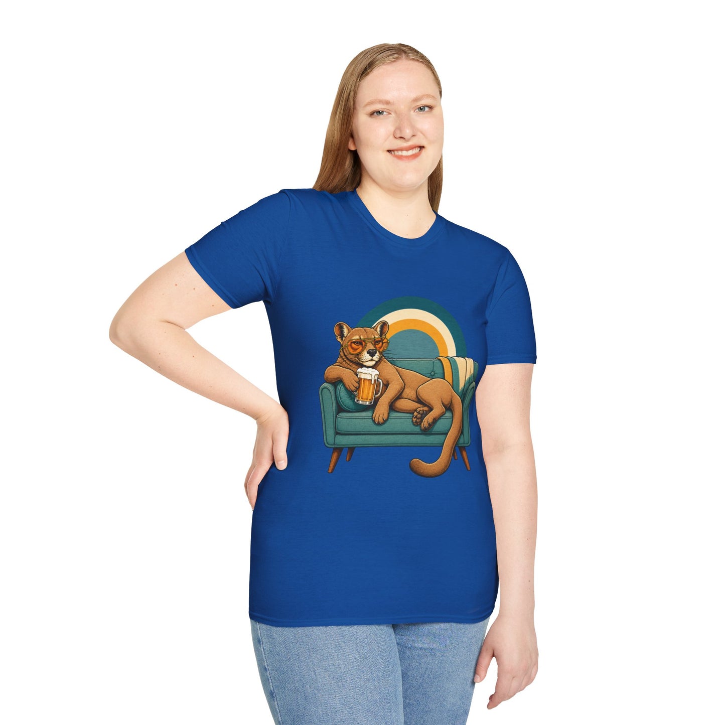Lazy Fossa T-Shirt — Retro Fossa on Sofa Graphic Tee