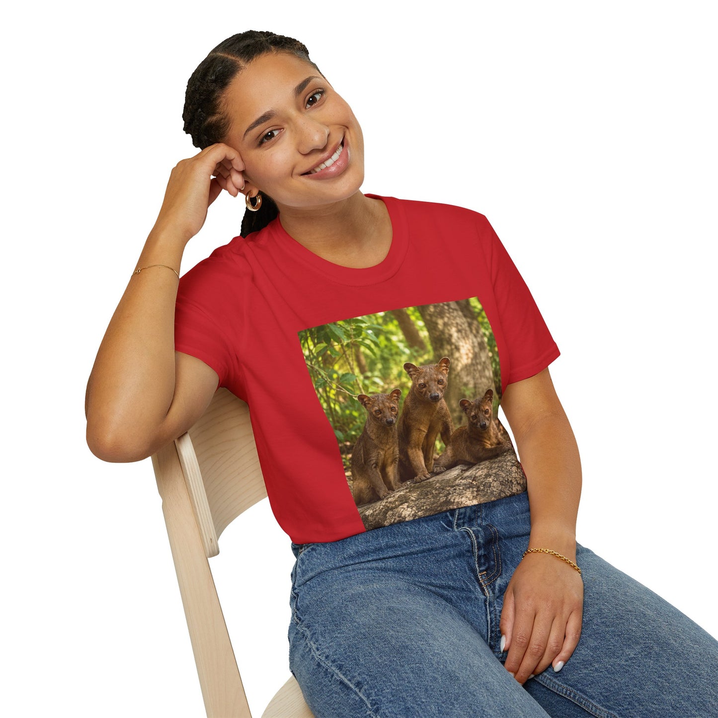 Baby Fossa Siblings T-Shirt — Cute Madagascar Wildlife Graphic Tee