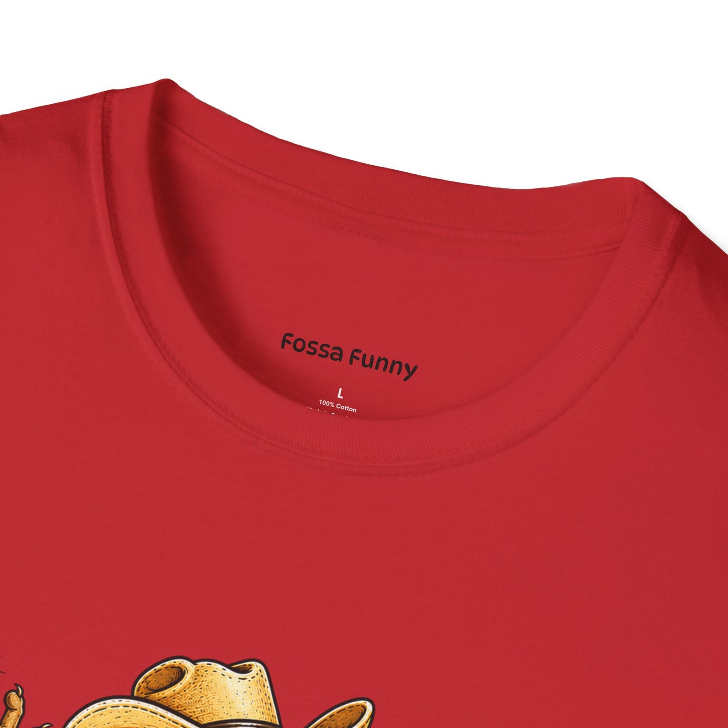 Fossa Cowboy T-Shirt — Funny Western Fossa Riding Cactus Tee