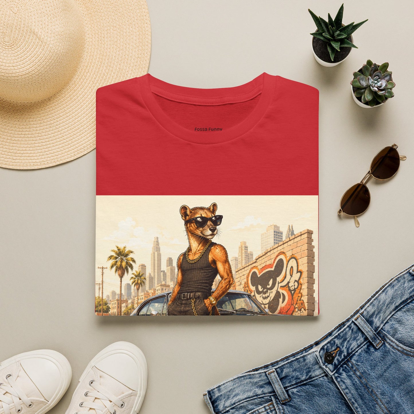 Fossa Gangster T-Shirt — Retro Street Fossa Vintage Car Graphic Tee