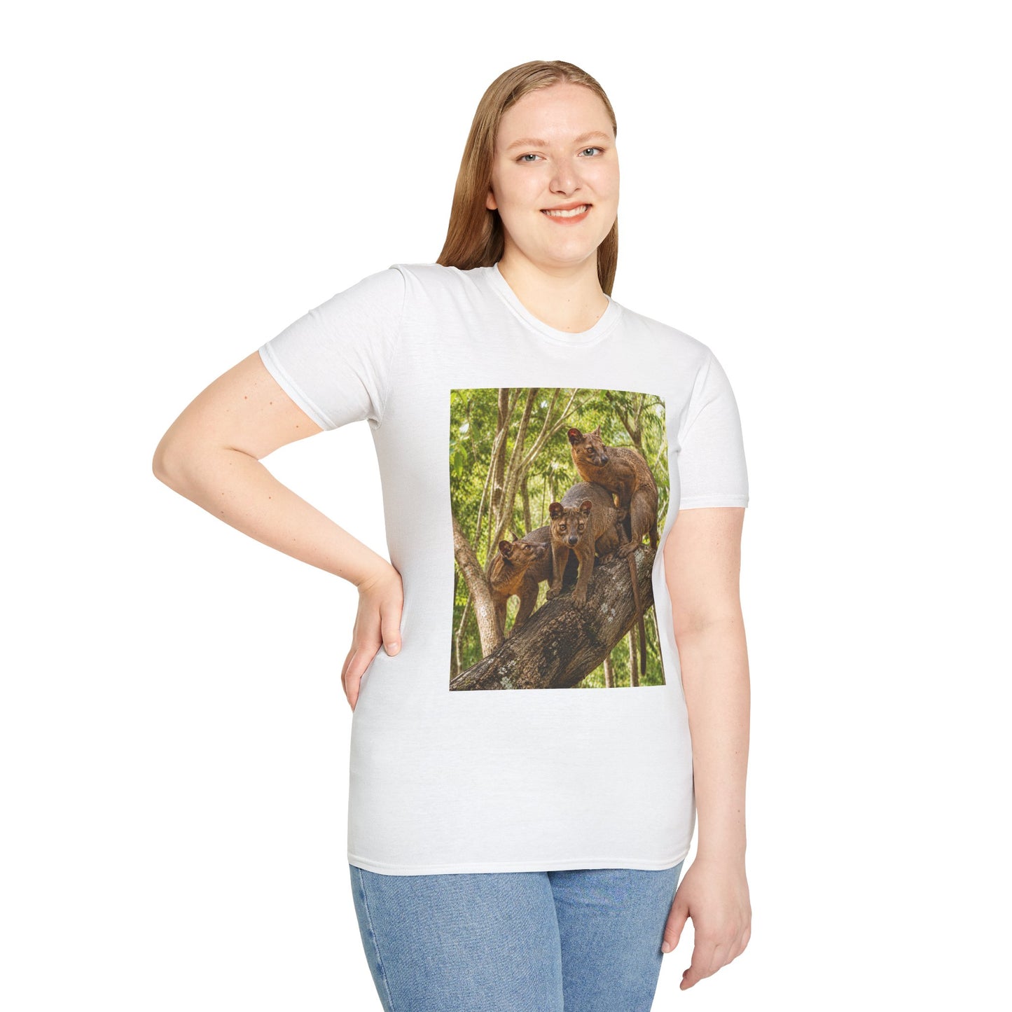 Adult Fossa Trio T-Shirt — Madagascar Wildlife Graphic Tee