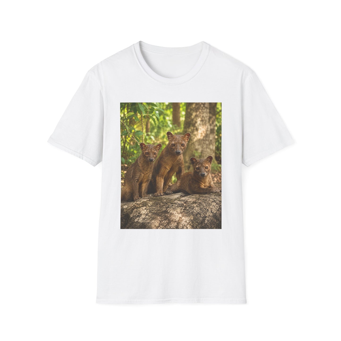 Baby Fossa Siblings T-Shirt — Cute Madagascar Wildlife Graphic Tee