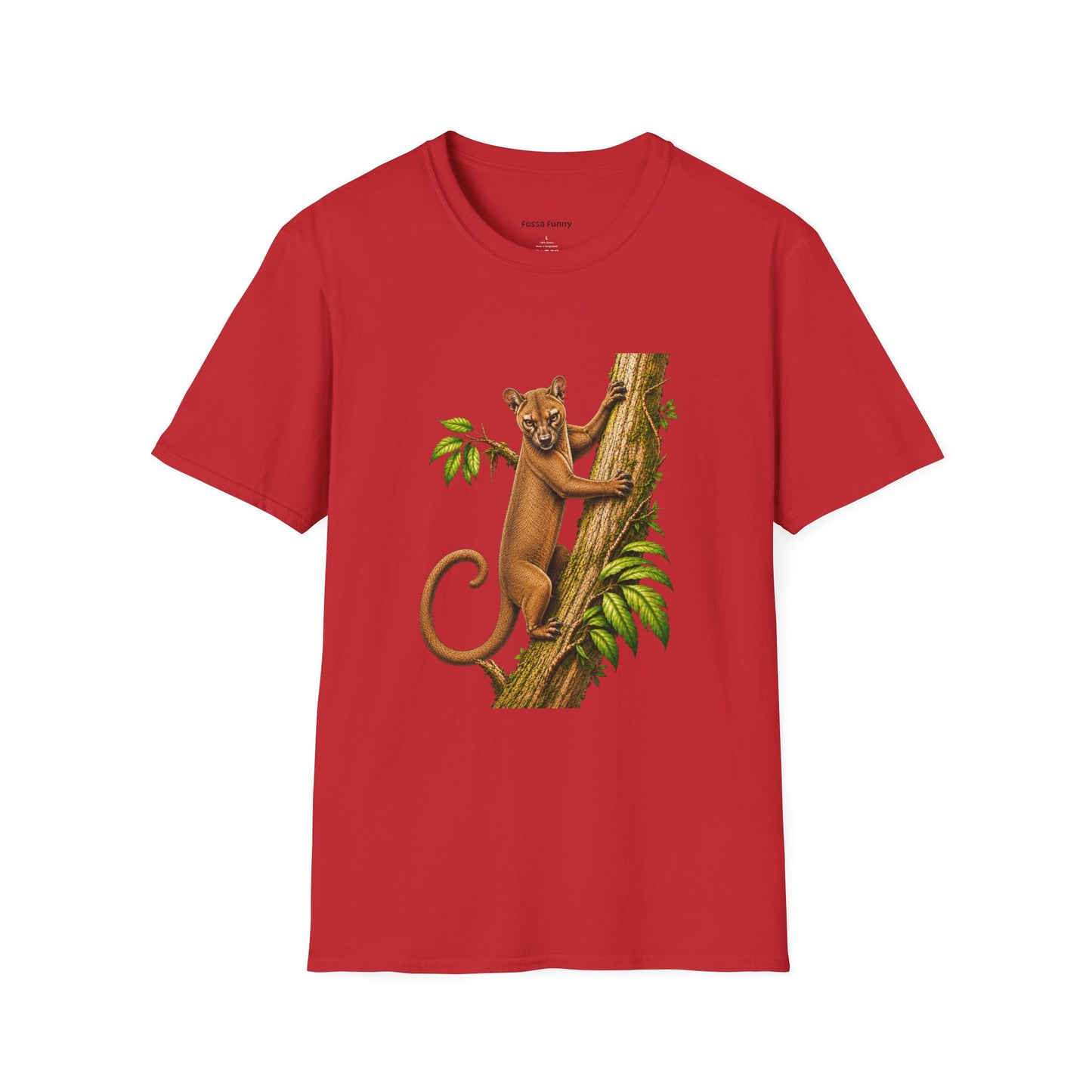 Climbing Fossa T-Shirt — Cute Madagascar Wildlife Graphic Tee