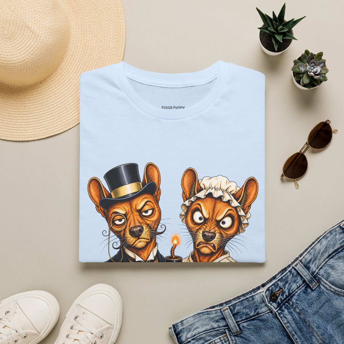 Fossa Newlyweds T-Shirt — Funny Good Day Couple Graphic Tee