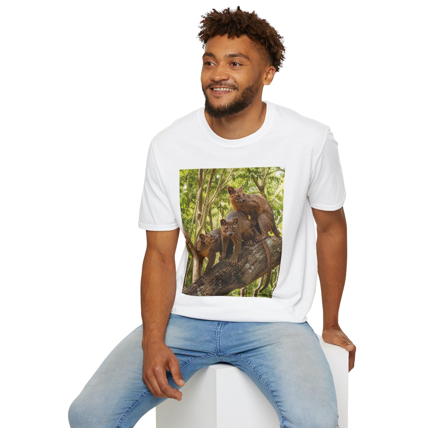 Adult Fossa Trio T-Shirt — Madagascar Wildlife Graphic Tee