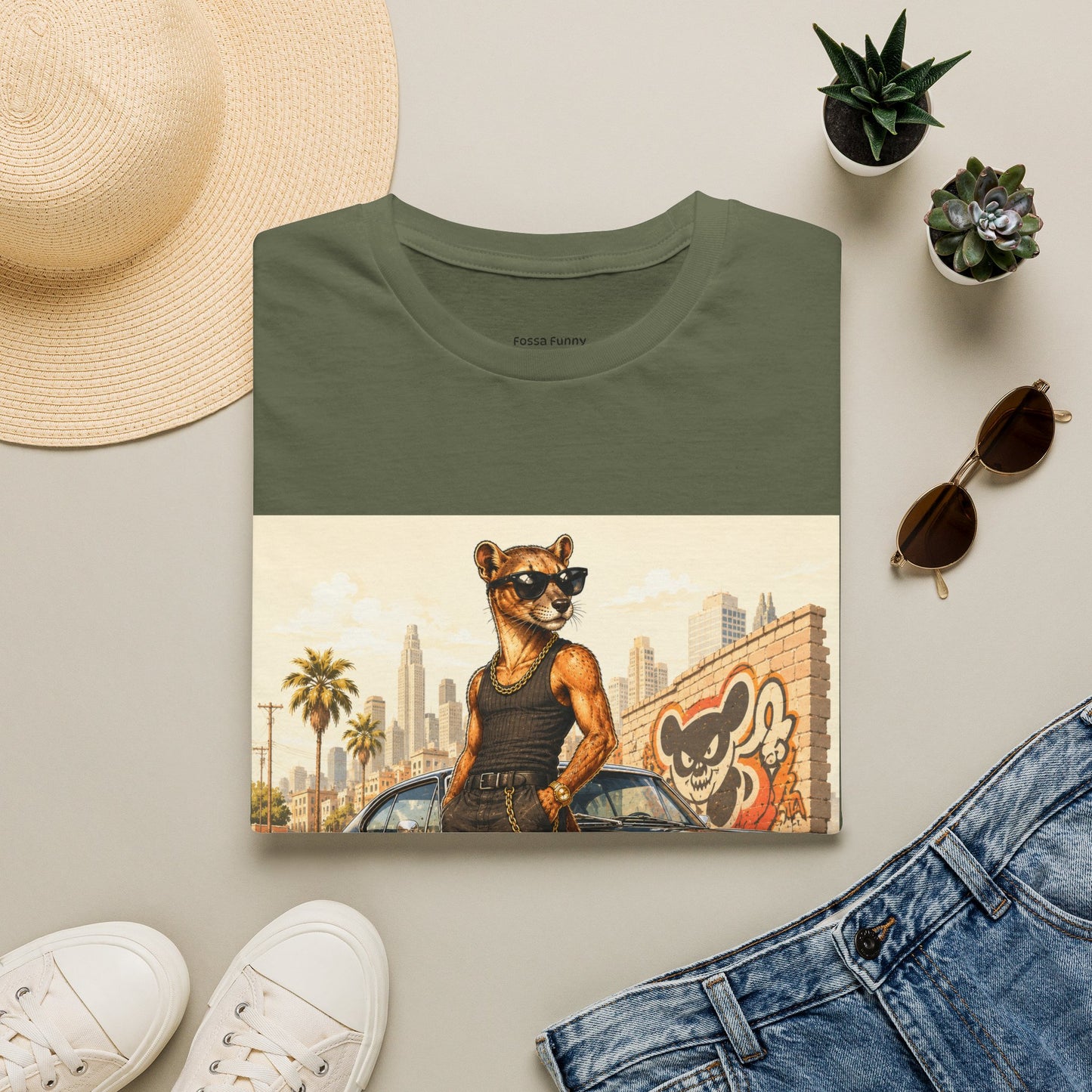 Fossa Gangster T-Shirt — Retro Street Fossa Vintage Car Graphic Tee